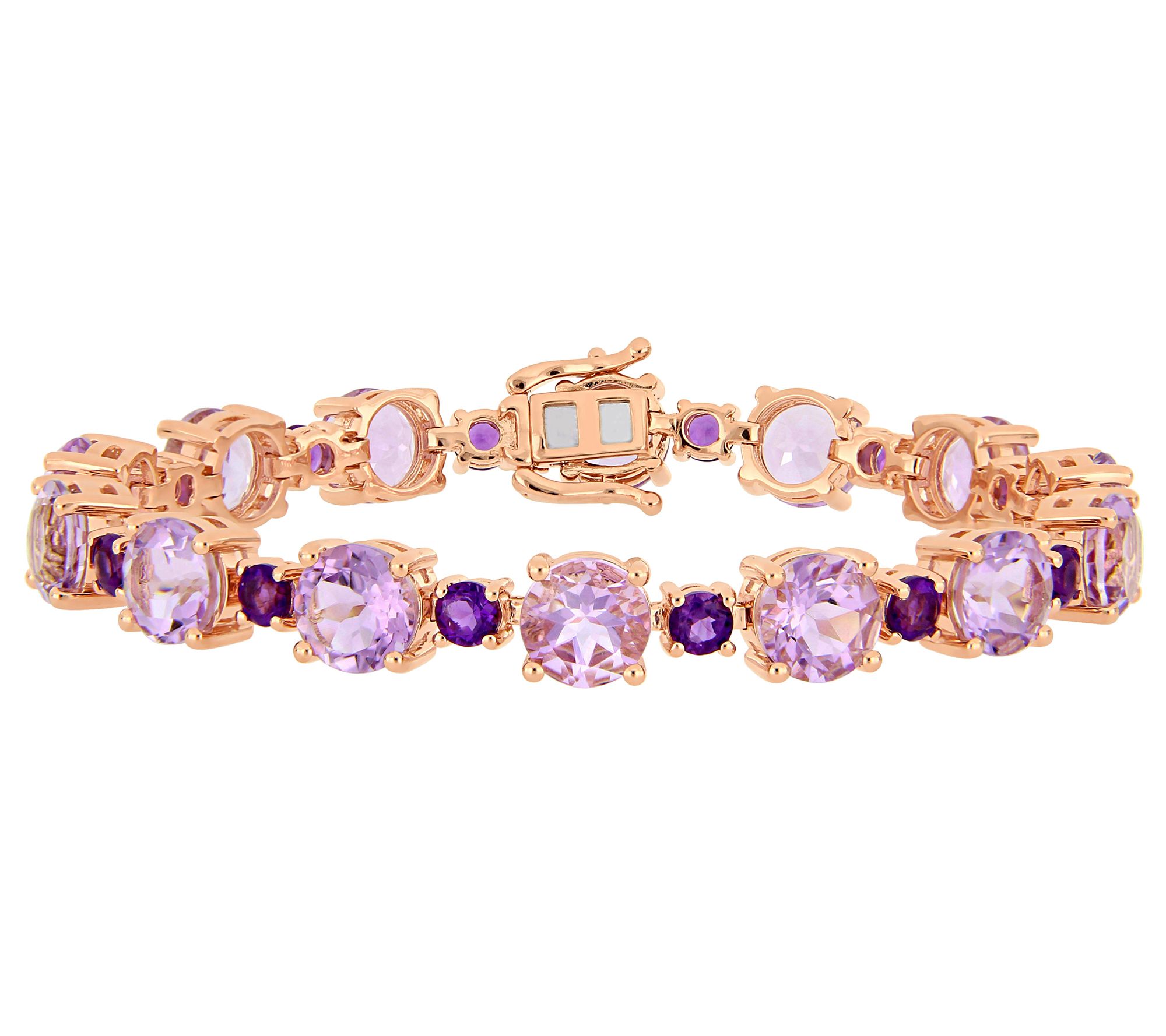 Sterling & 14K 24.65 cttw Multi-Gemstone TennisBracelet