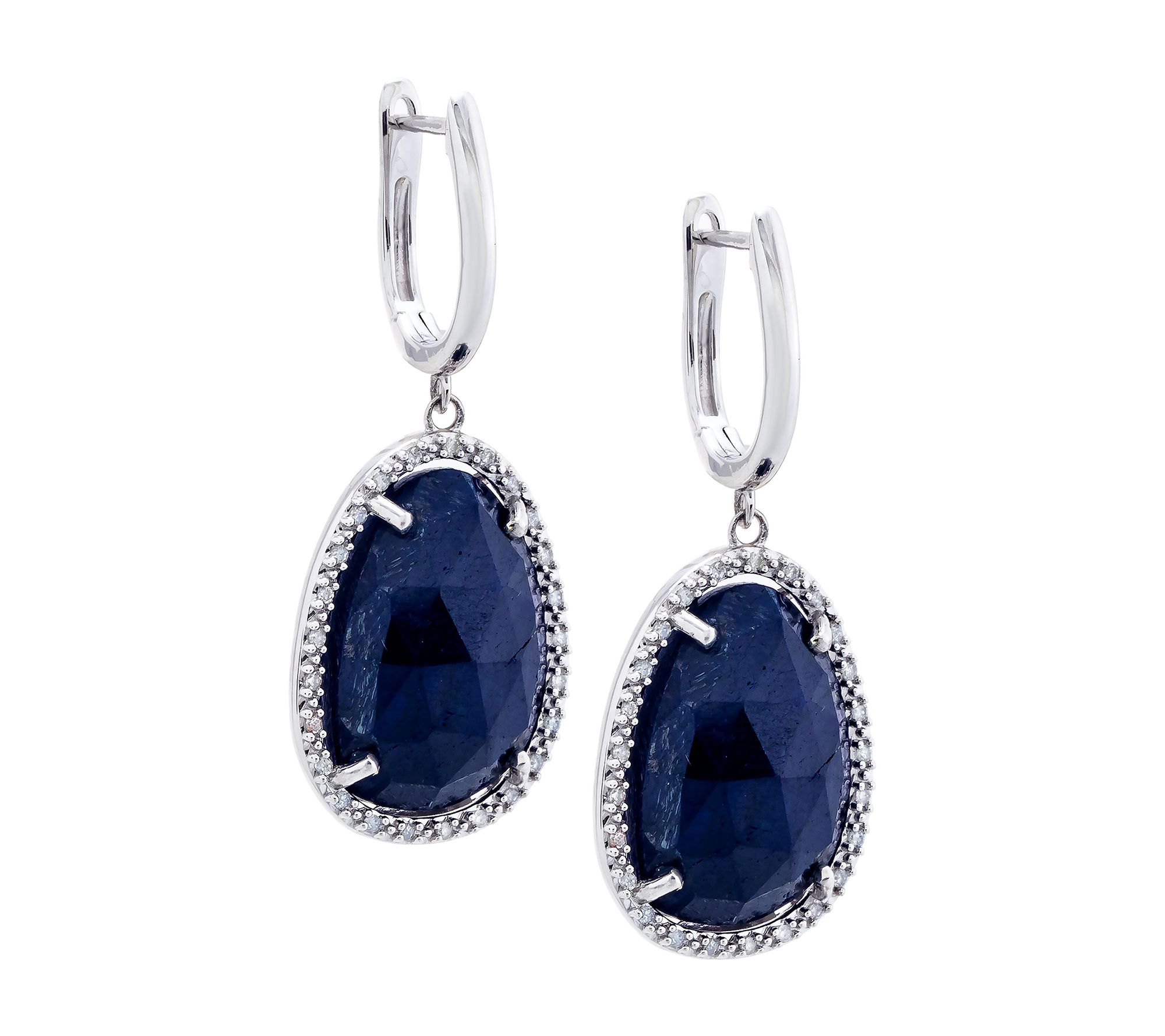 JEN by Jennifer Miller Corundum & Diamond Earrings, Sterling