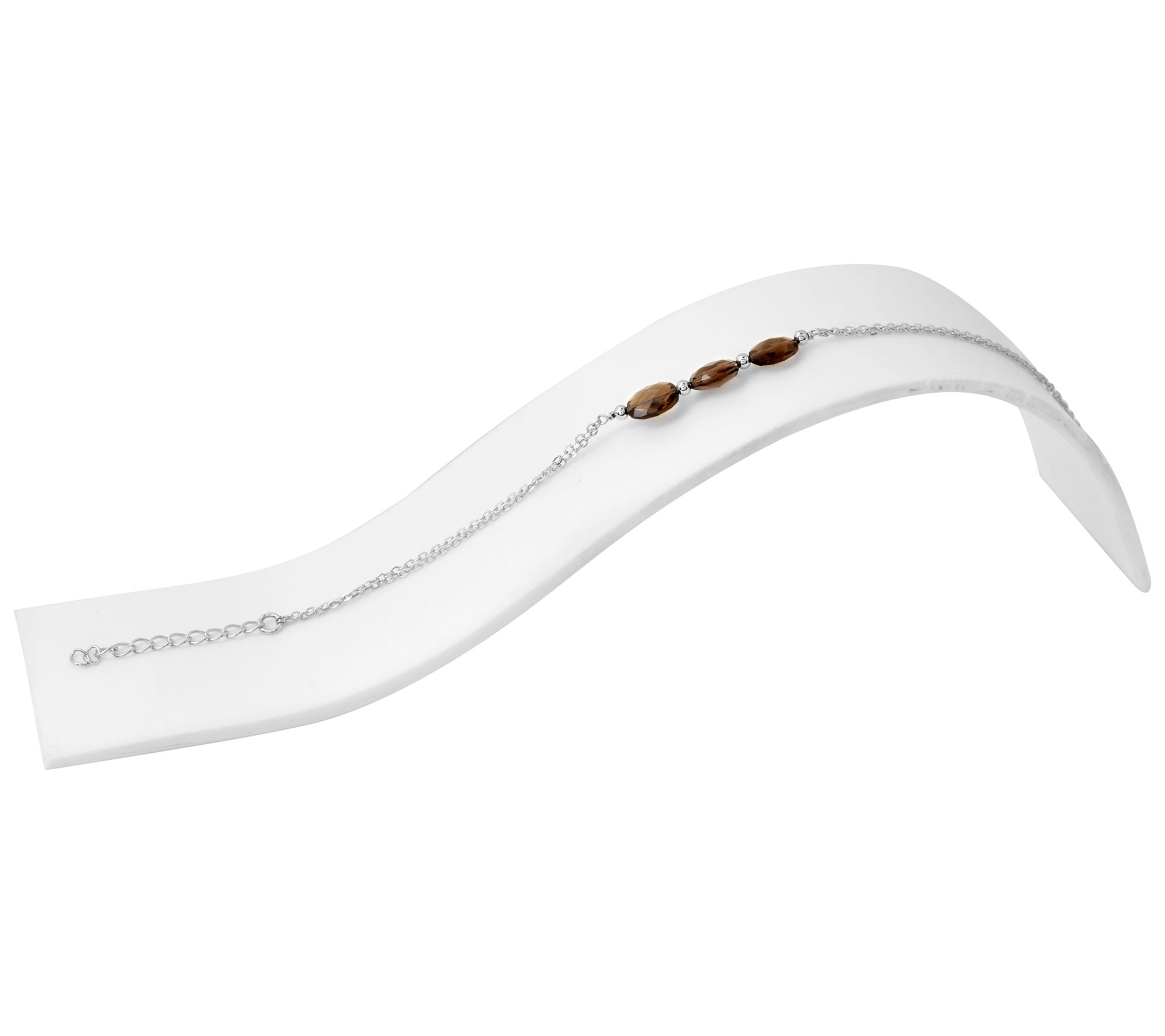 Sterling Silver Smoky Quartz Gemstone Bracelet