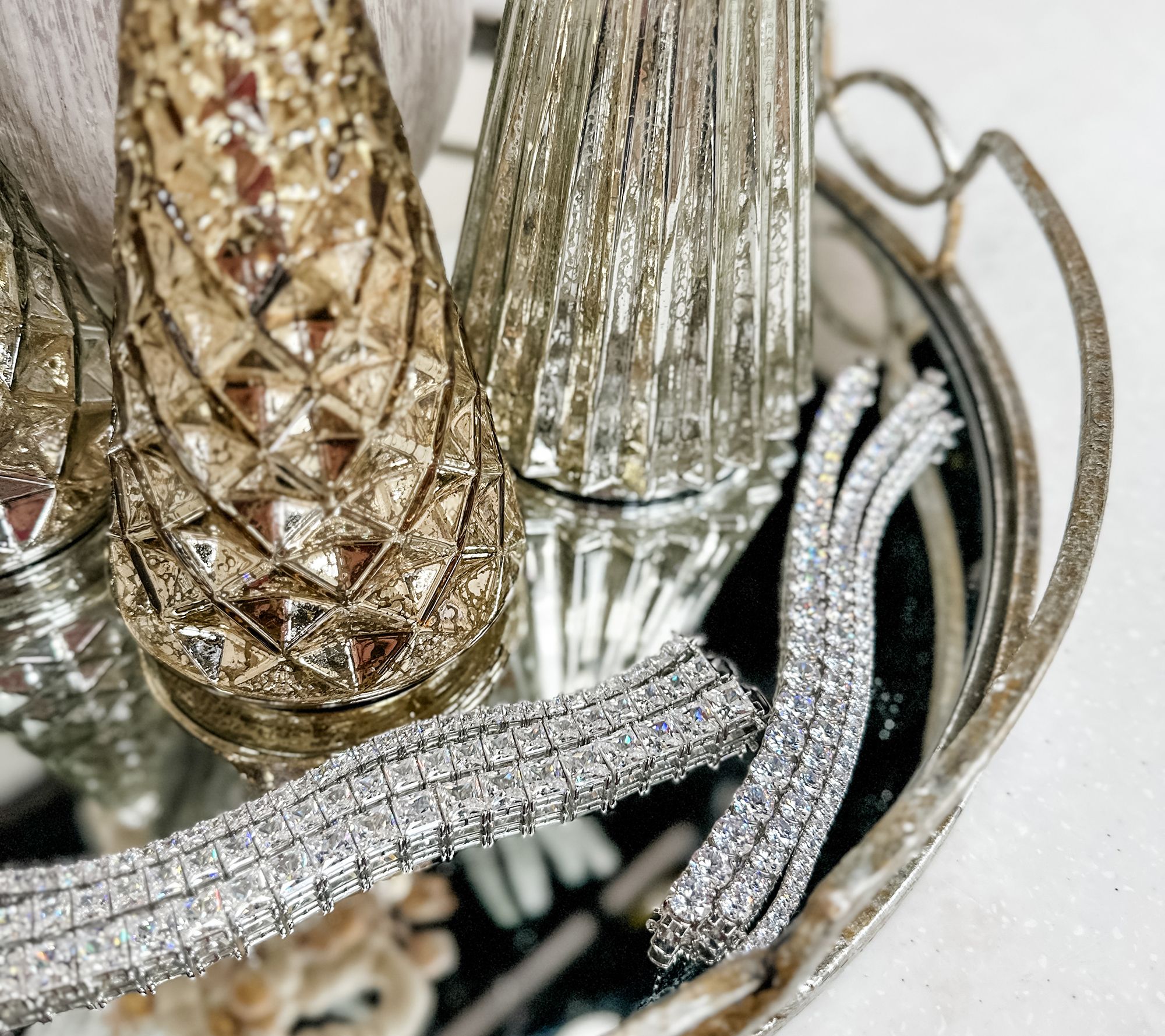 Diamonique 8mm Choice of Cut Sterling Silver Tennis Bracelet