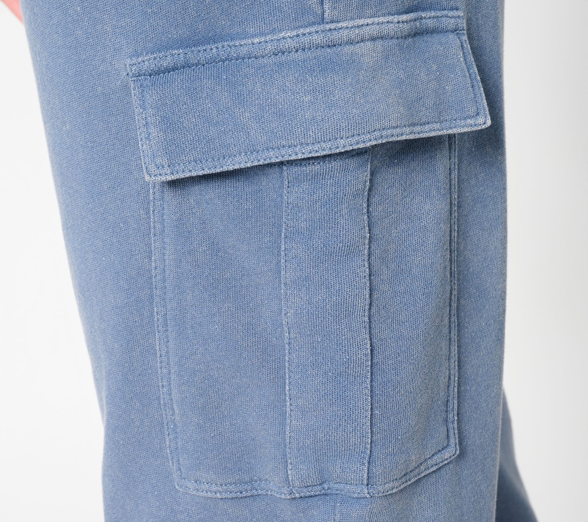 AnyBody Regular Washed French Terry Cargo Jogger Pant