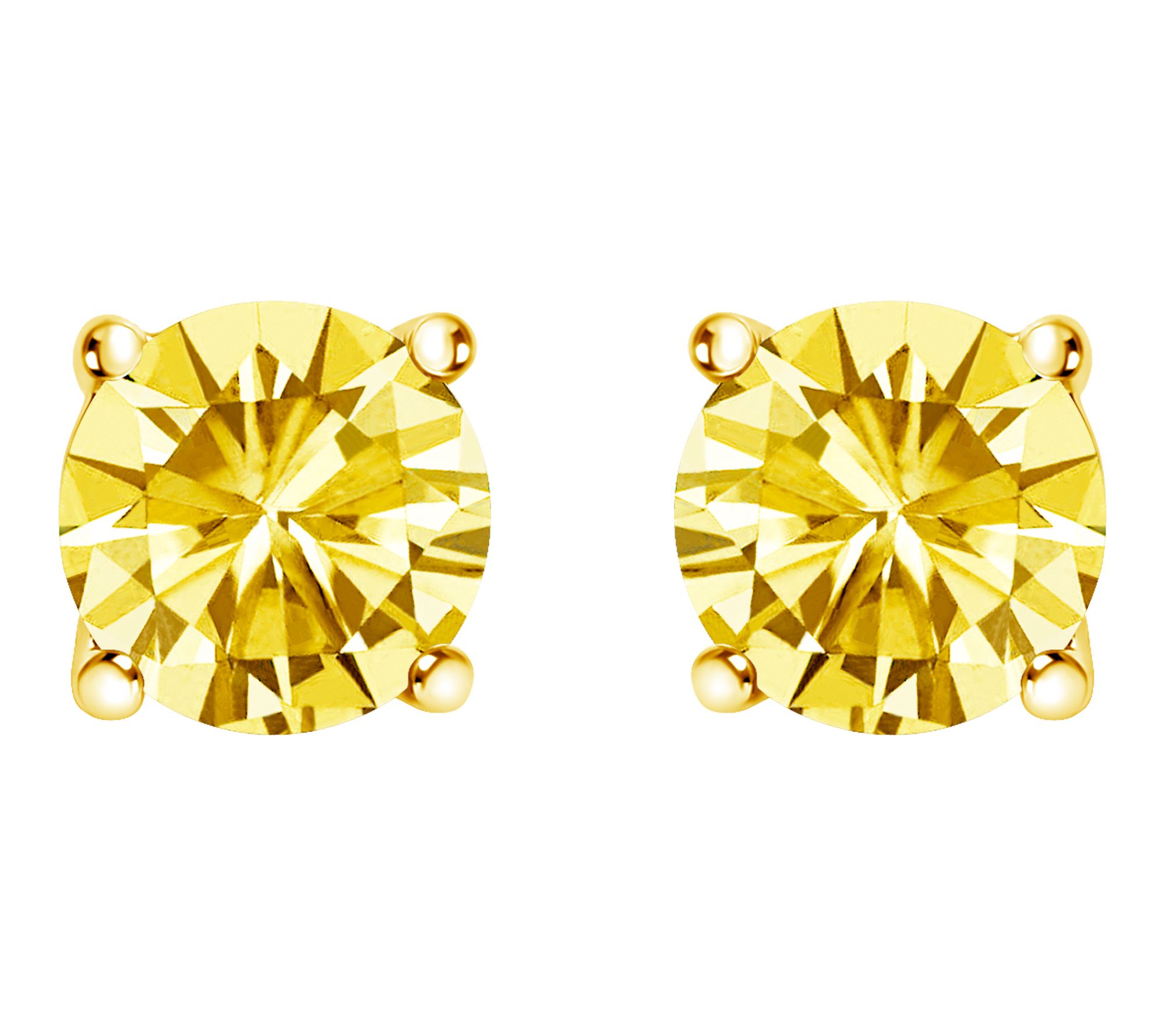 Haus of Brilliance 2.00 cttw Yellow Lab Grown Earrings, 14K