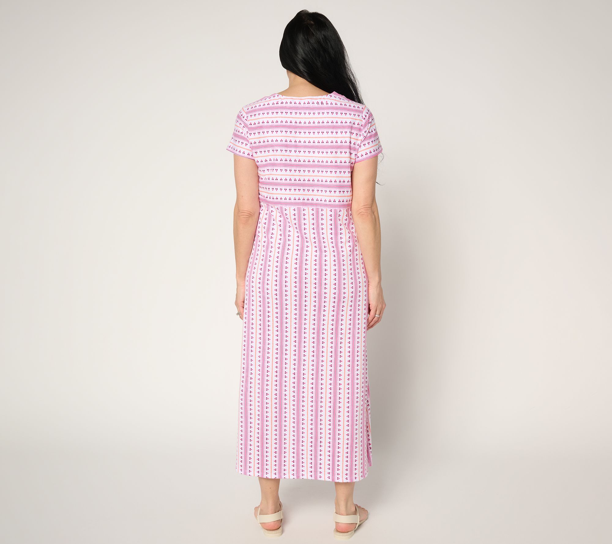 Stan Herman 100% Cotton Printed Maxi Dress