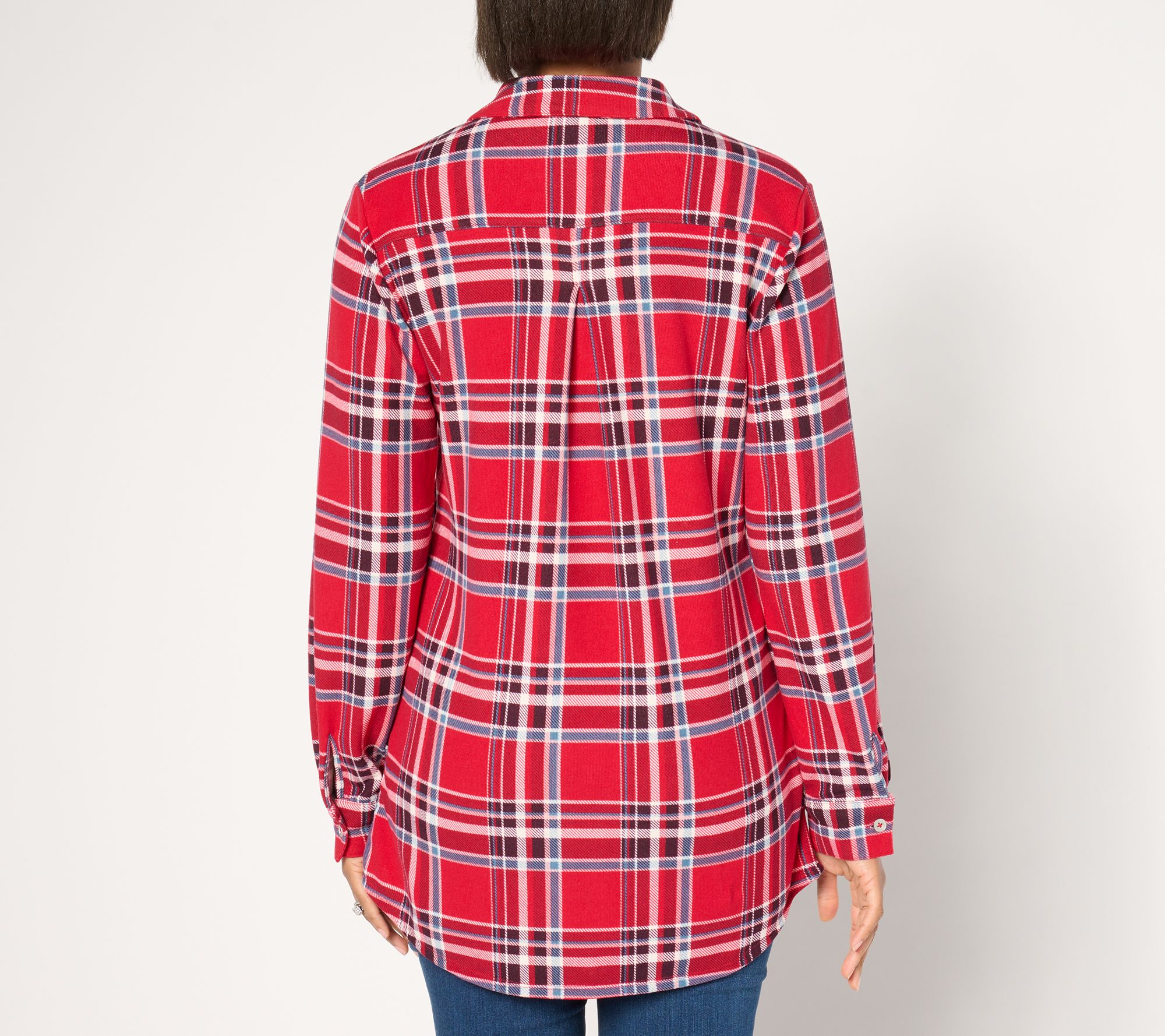 Denim & Co. Regular Heavenly Jersey Button Front Tunic