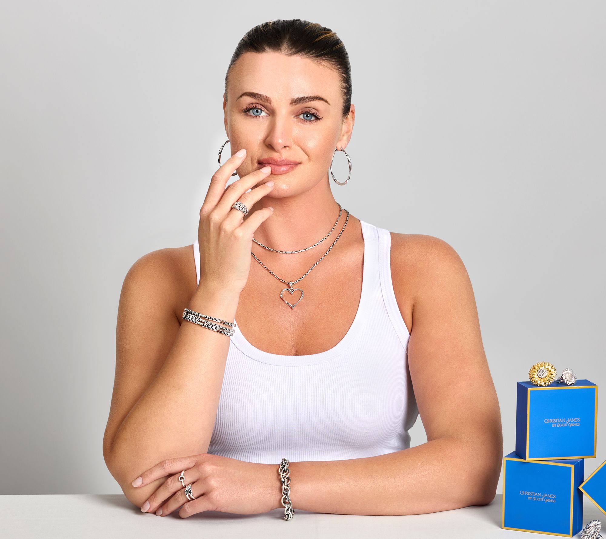 Christian James by Scott Grimes Sterling 5mm 7x1 Luciano Bracelet, 14.8g