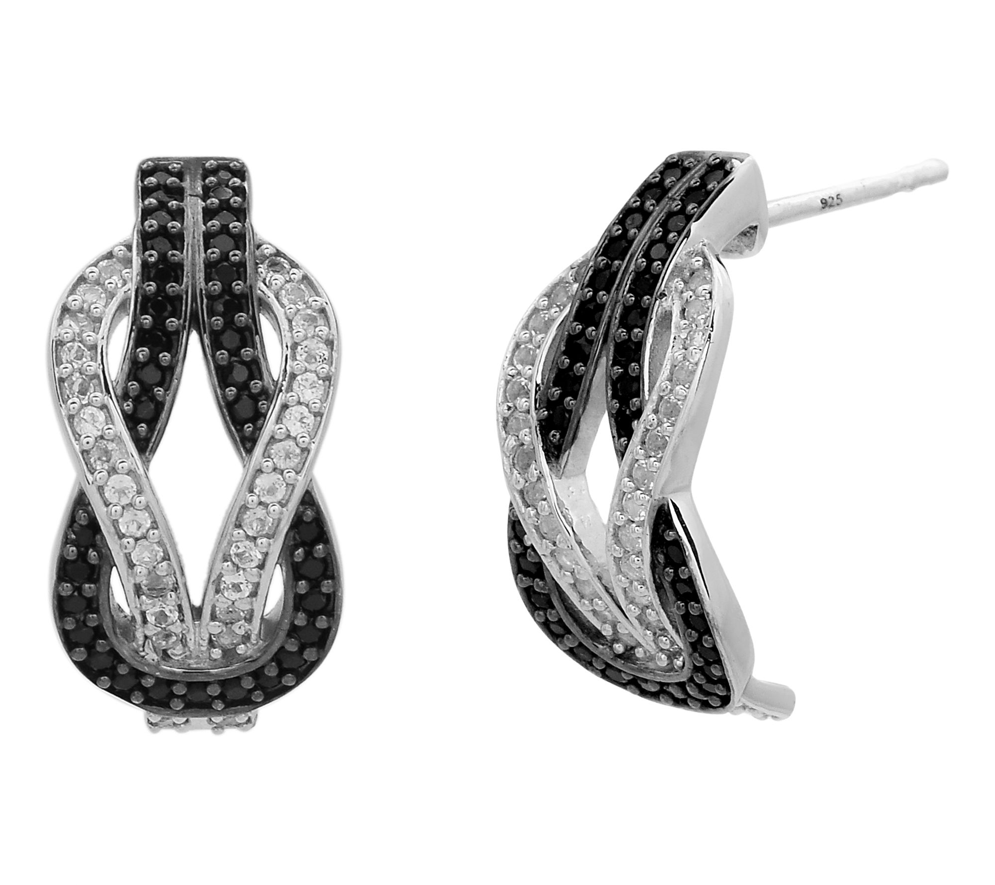 Affinity Gems Spinel & White Topaz Earrings, Sterling