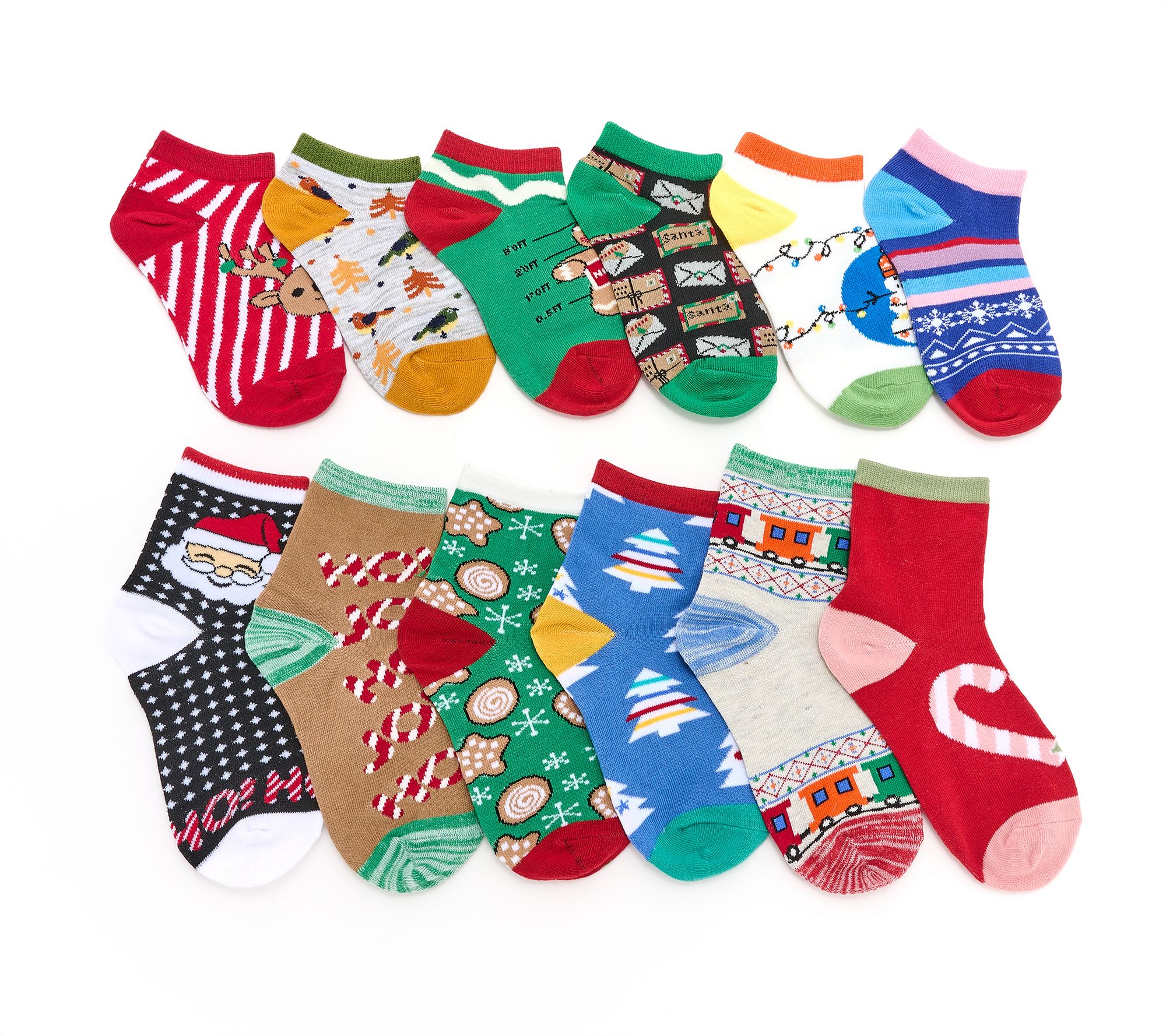 MUK LUKS Kid's 12 Days of Christmas Socks