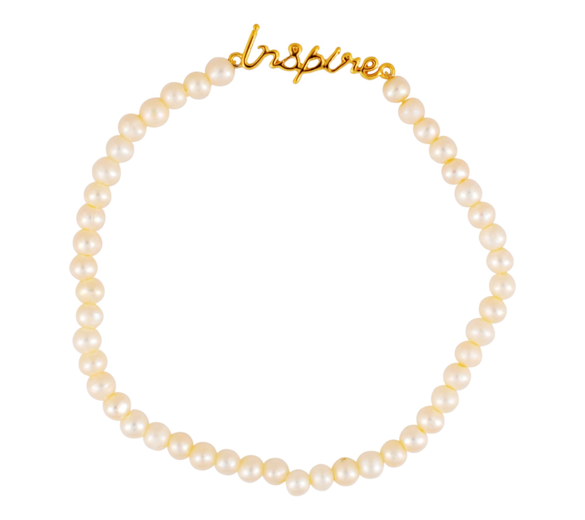 Affinity Cultured Pearl Inspire Stretch Bracelet, 14K Plated