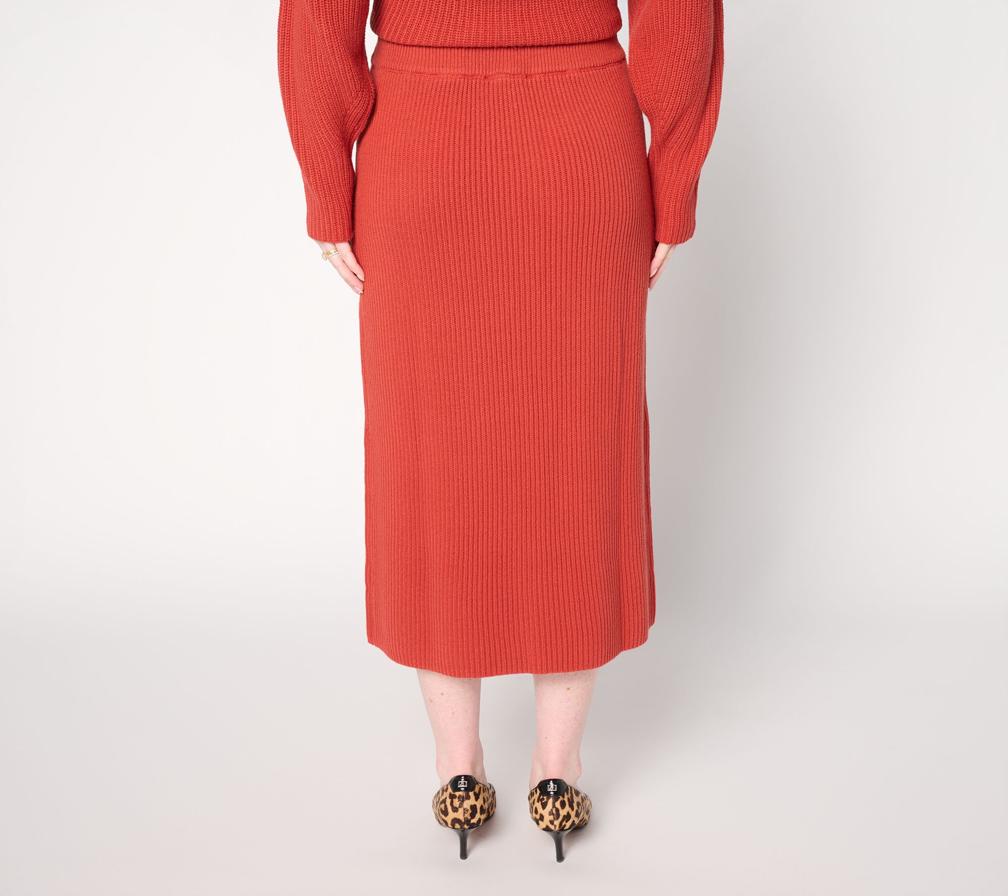 Carla Rockmore Collection Pull-On Sweater Midi Skirt