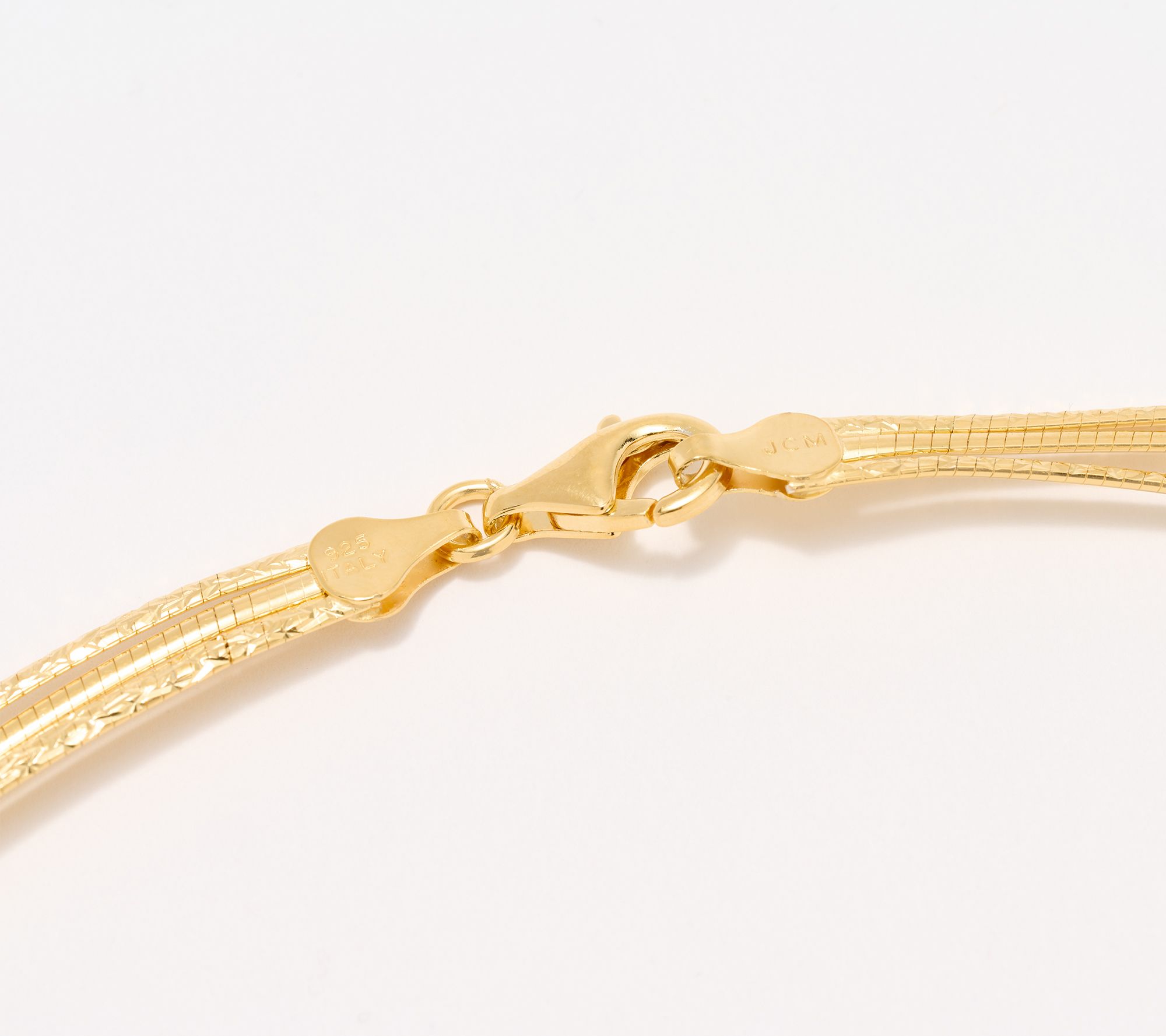 Silver Style Triple Row Diamond Cut 17