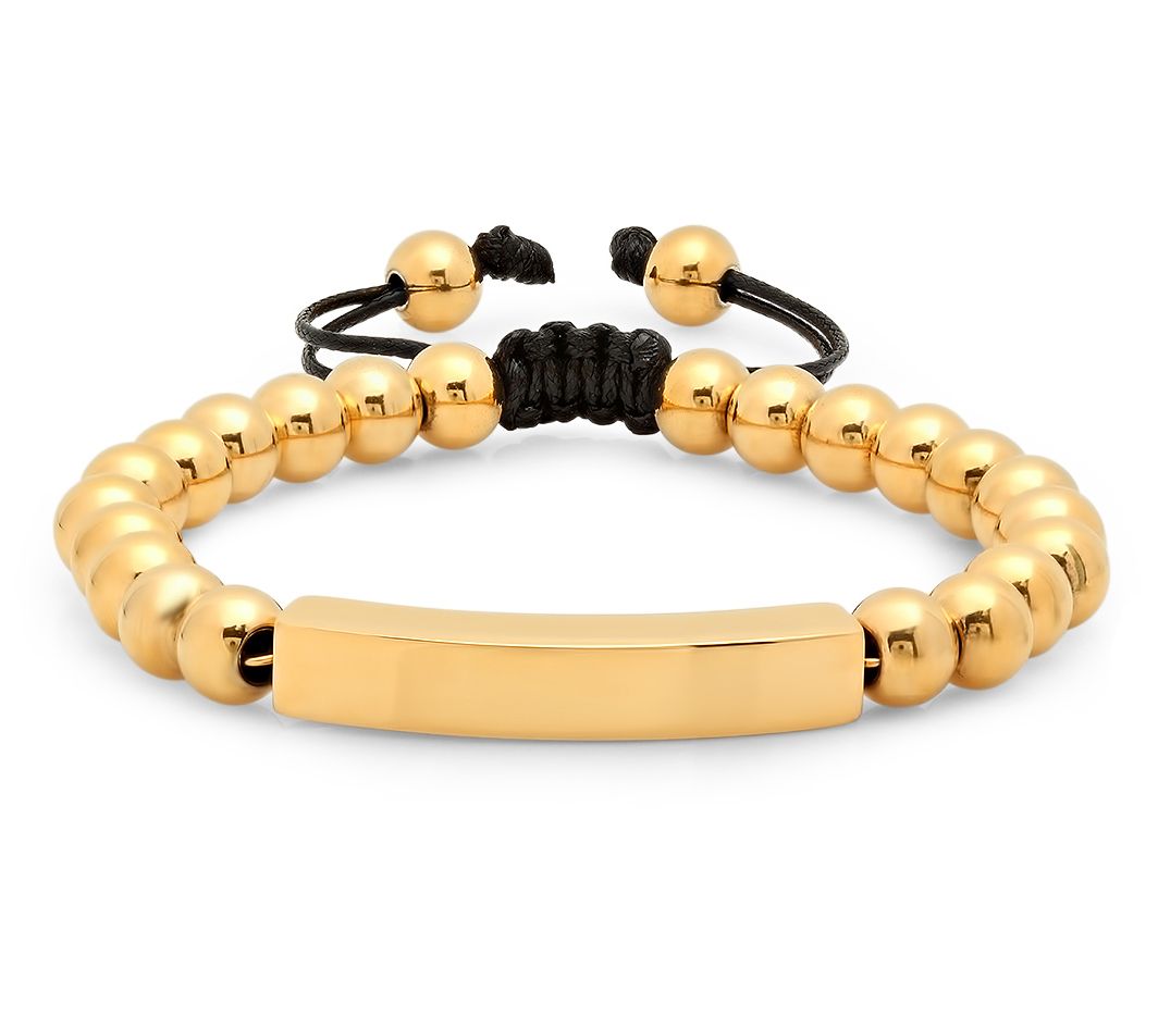 Steel by Design 18k Gold Plated Id Bracelet