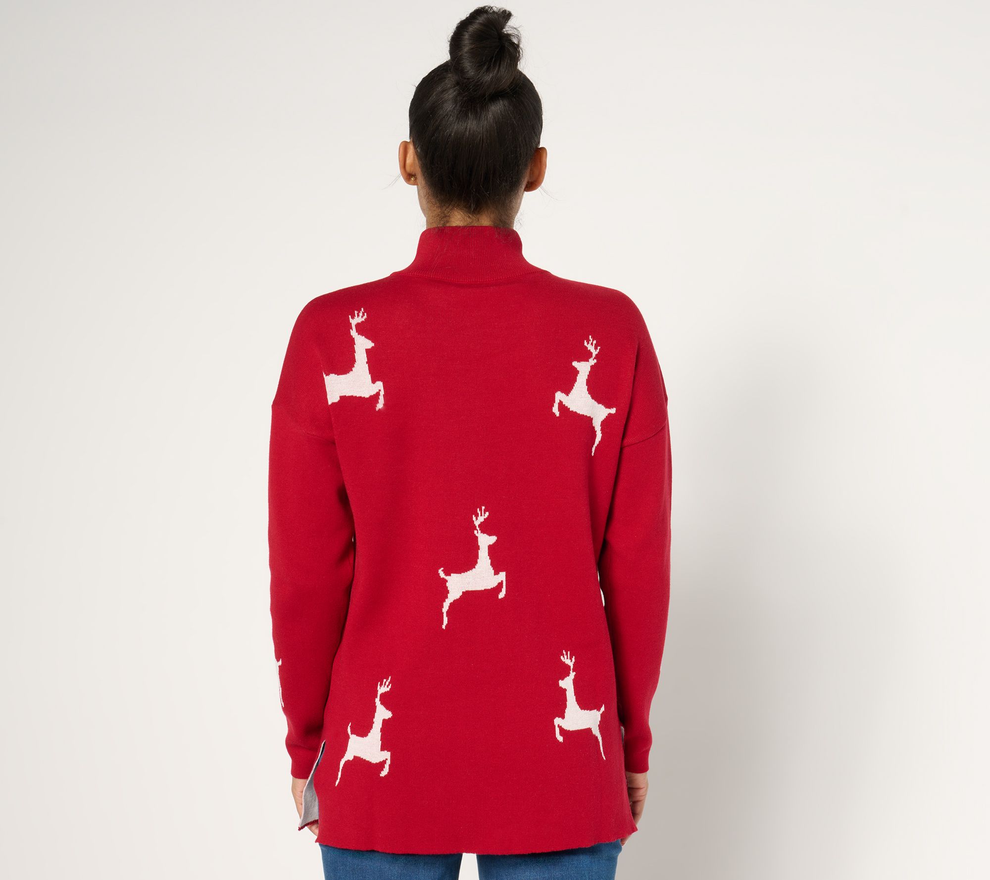 Jingle Belles by Kim Gravel Hold Me Closer Tiny Prancer Mock Neck Tunic