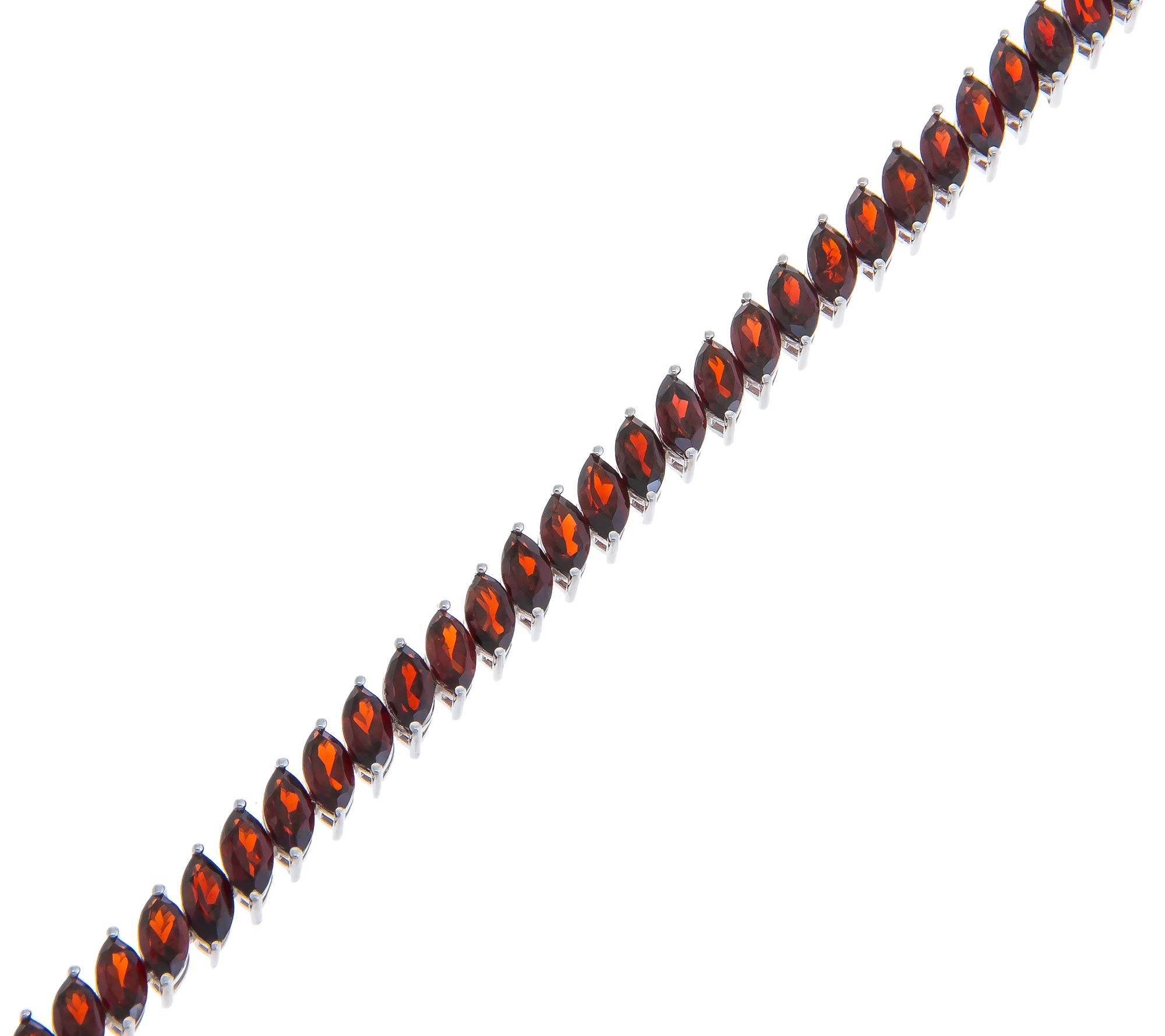 Affinity Gems Marquise Garnet Tennis Bracelet,Sterling