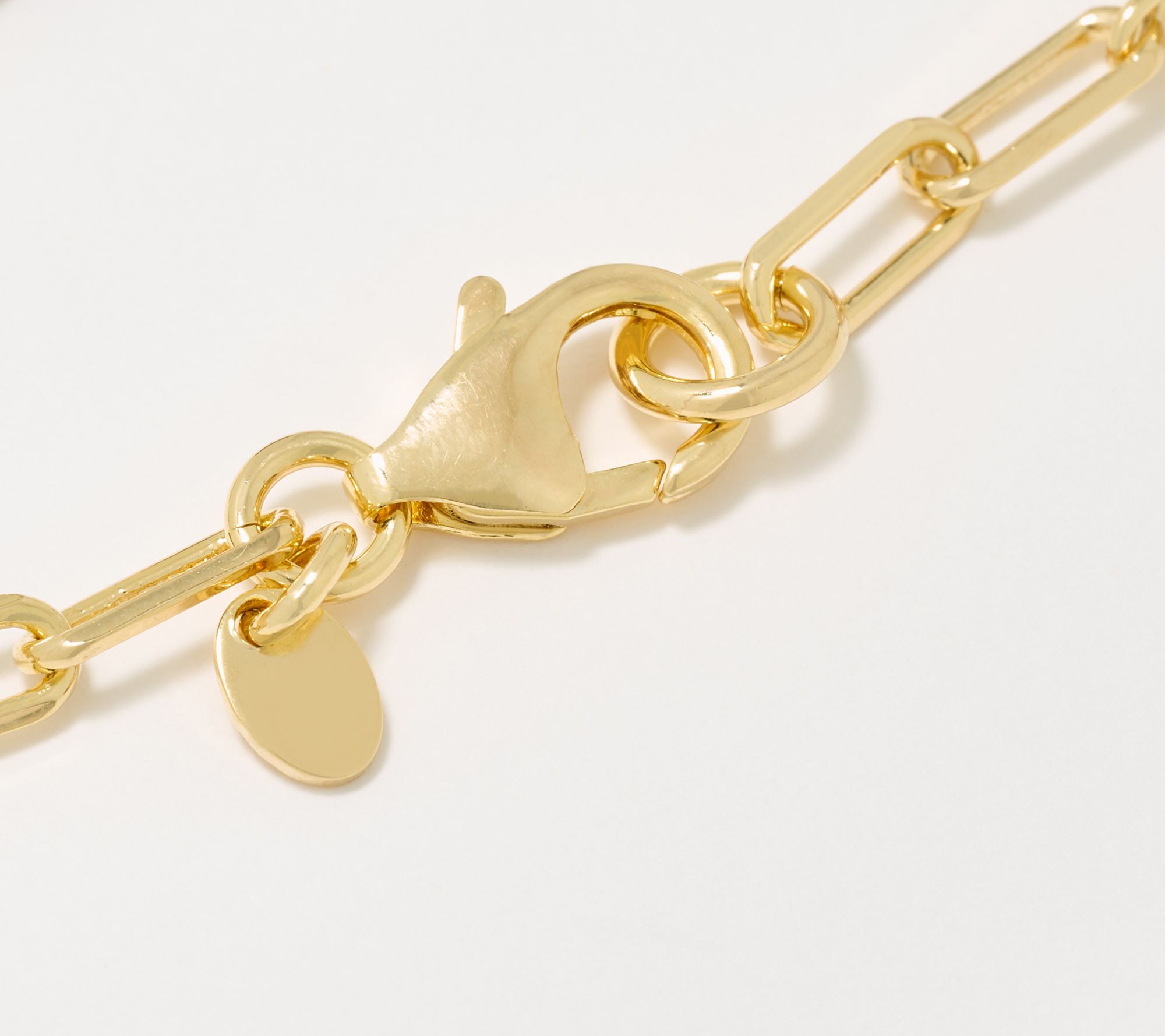 David Markstein Bronze Gemstone Station Paperclip Bracelet