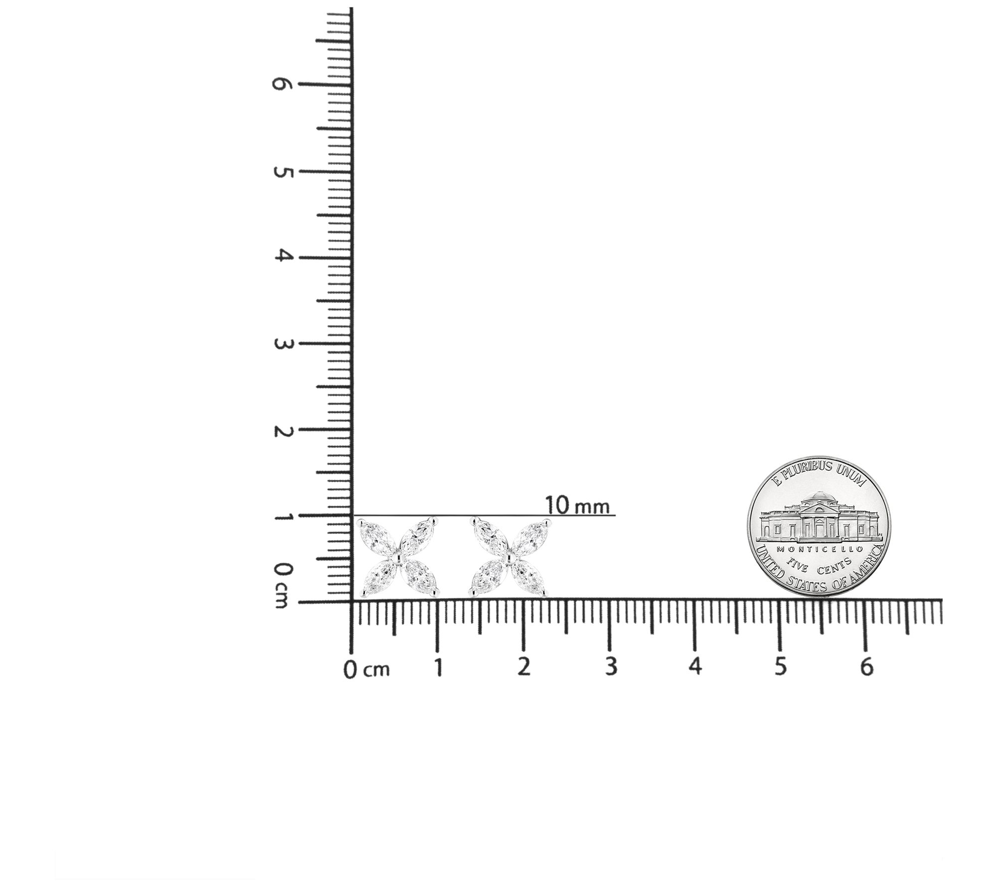 Haus of Brilliance Floral Lab-Grown Diamond Stud Earrings, 14K