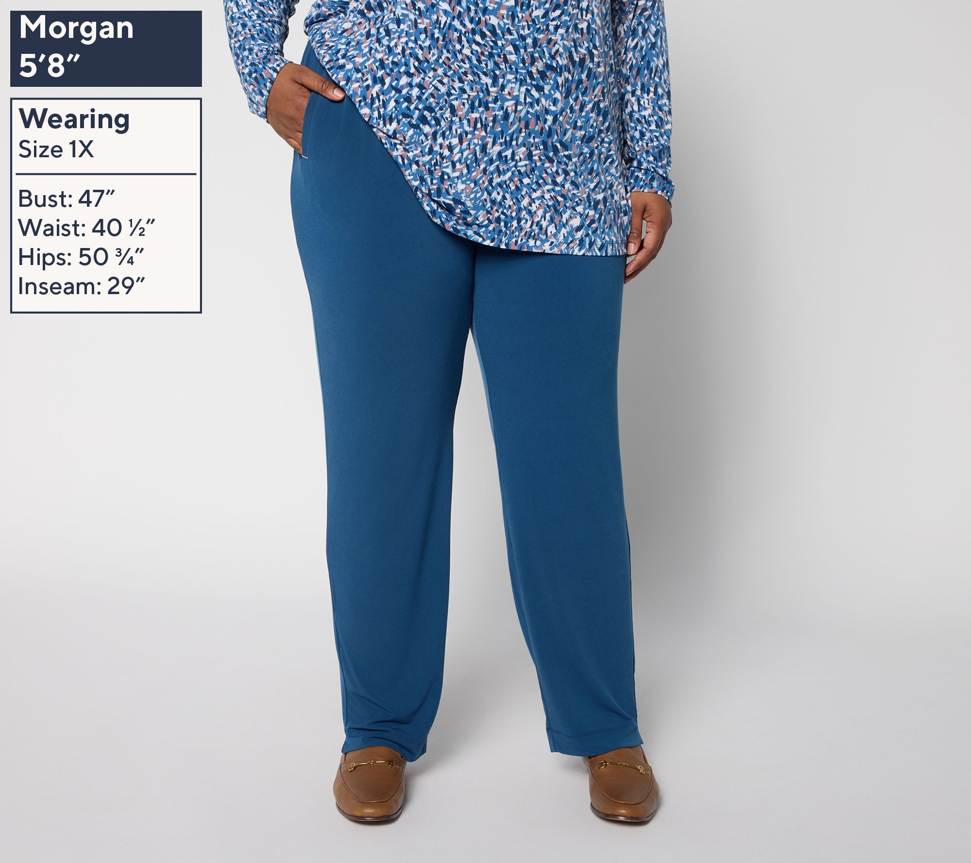 Susan Graver Regular Liquid Knit Straight-Leg Pants