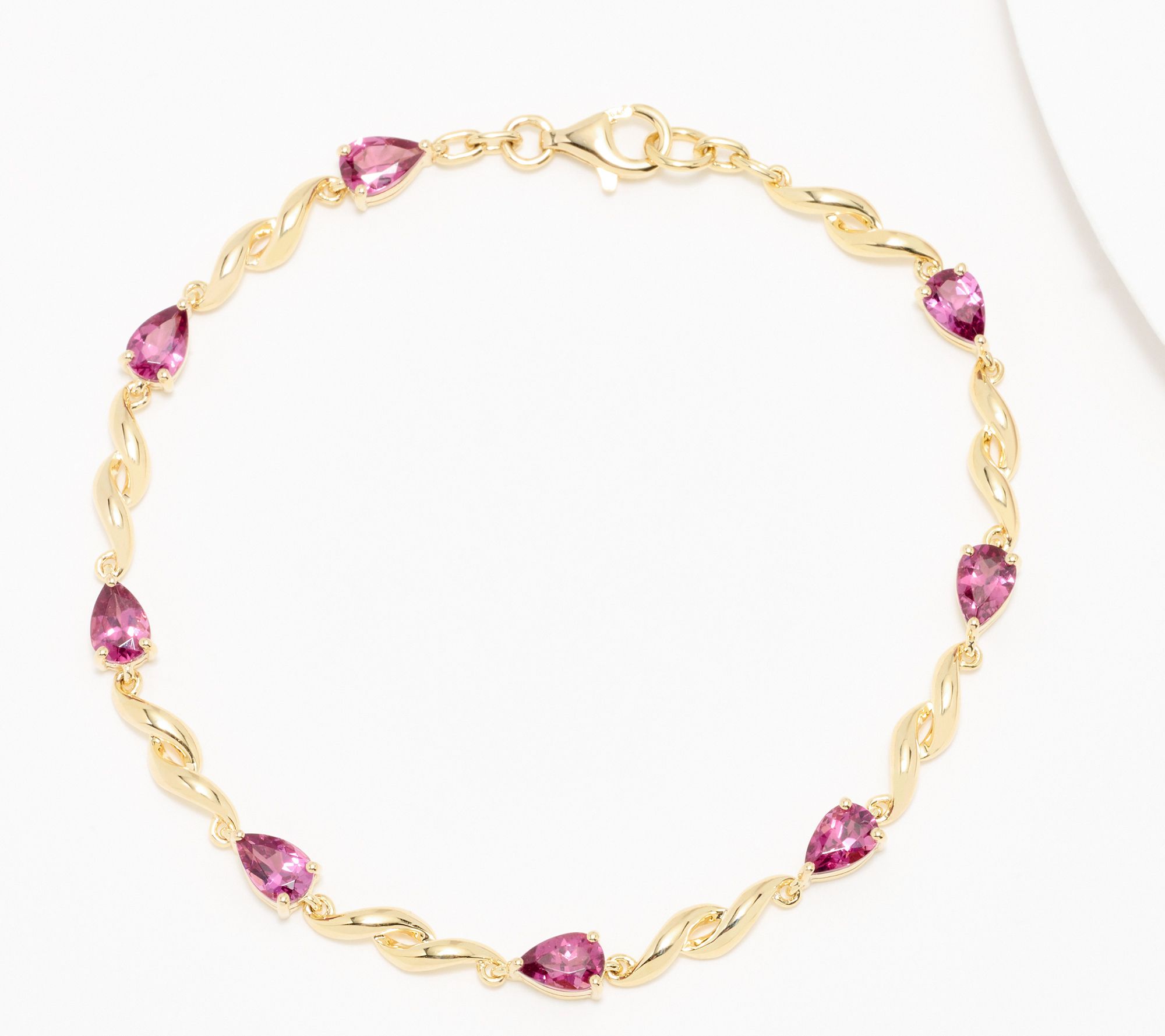Vault Discoveries 3.00ct Magenta Garnet Tennis Bracelet, Sterl