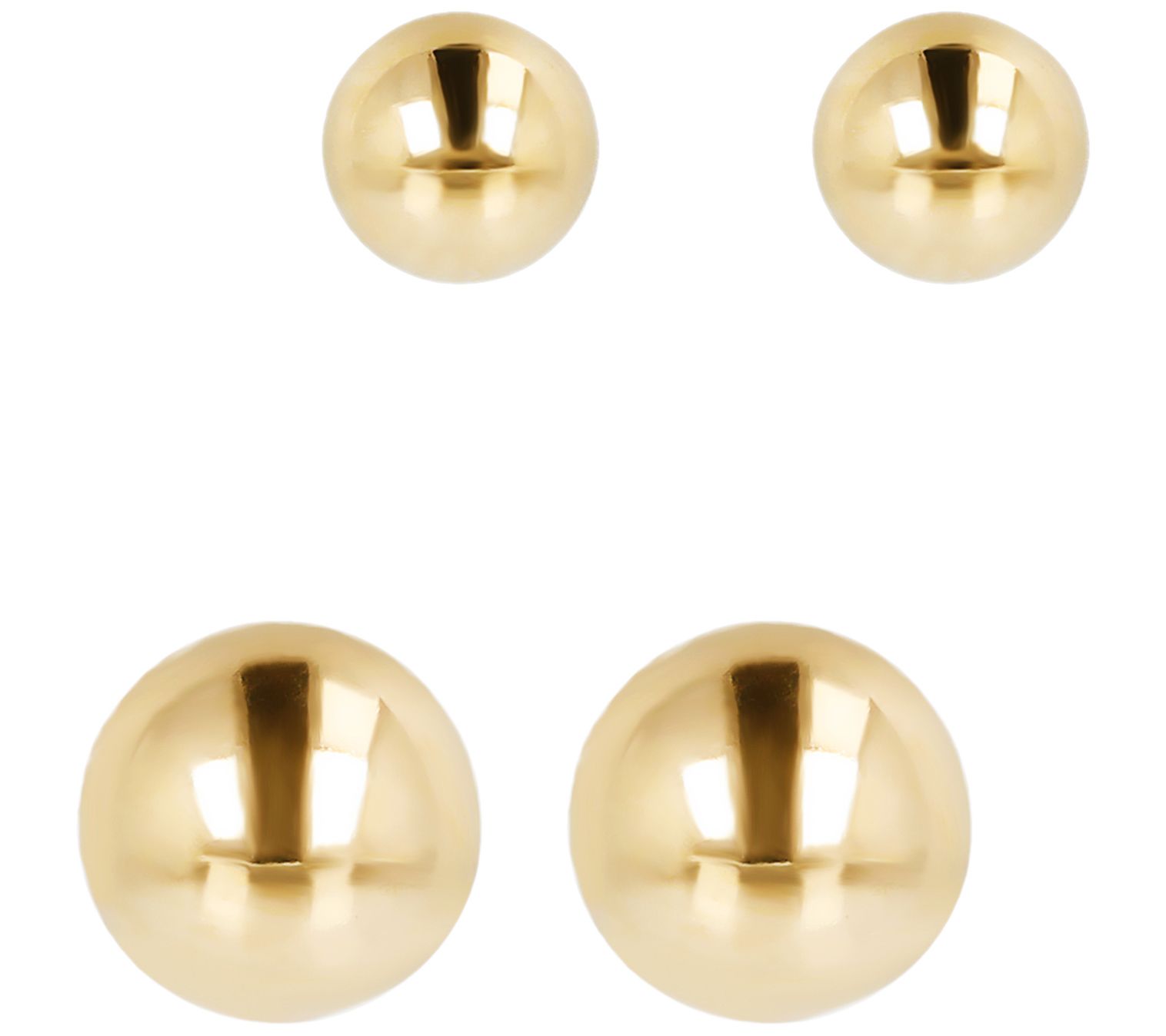 EternaGold Set of 2 Polished Stud Earrings, 14