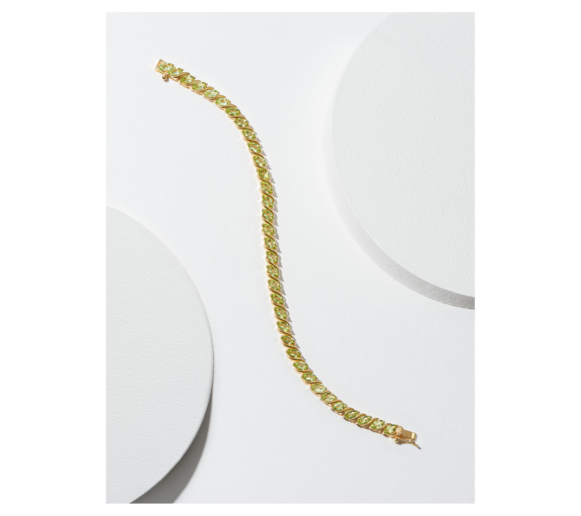 Affinity Gems Marquise Gemstone Tennis Bracelet, 18K Plated