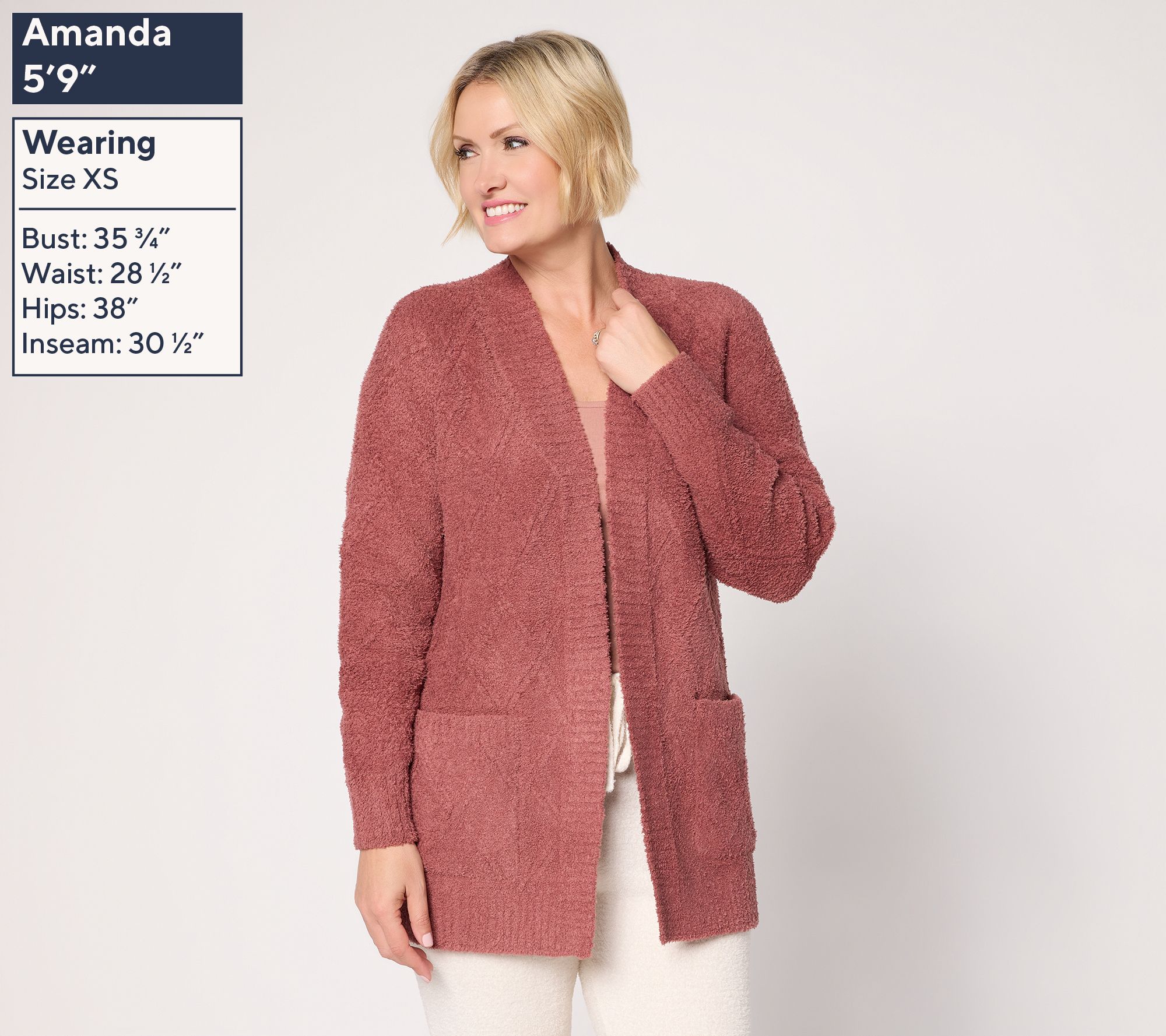 Barefoot Dreams CozyChic Diamond Cable Cardigan