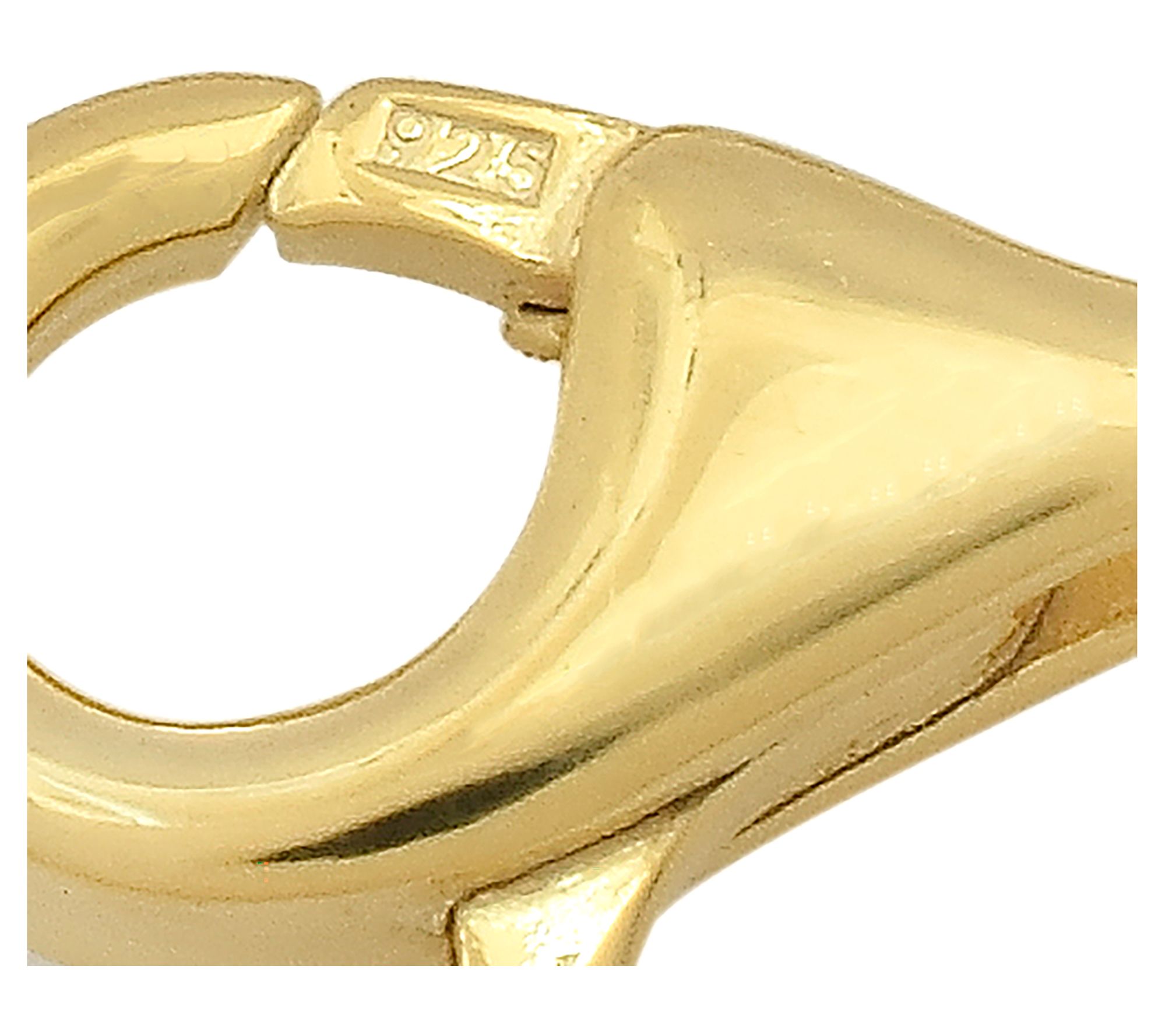 14K Yellow Gold Plated Chunky Oval Link StationBracelet