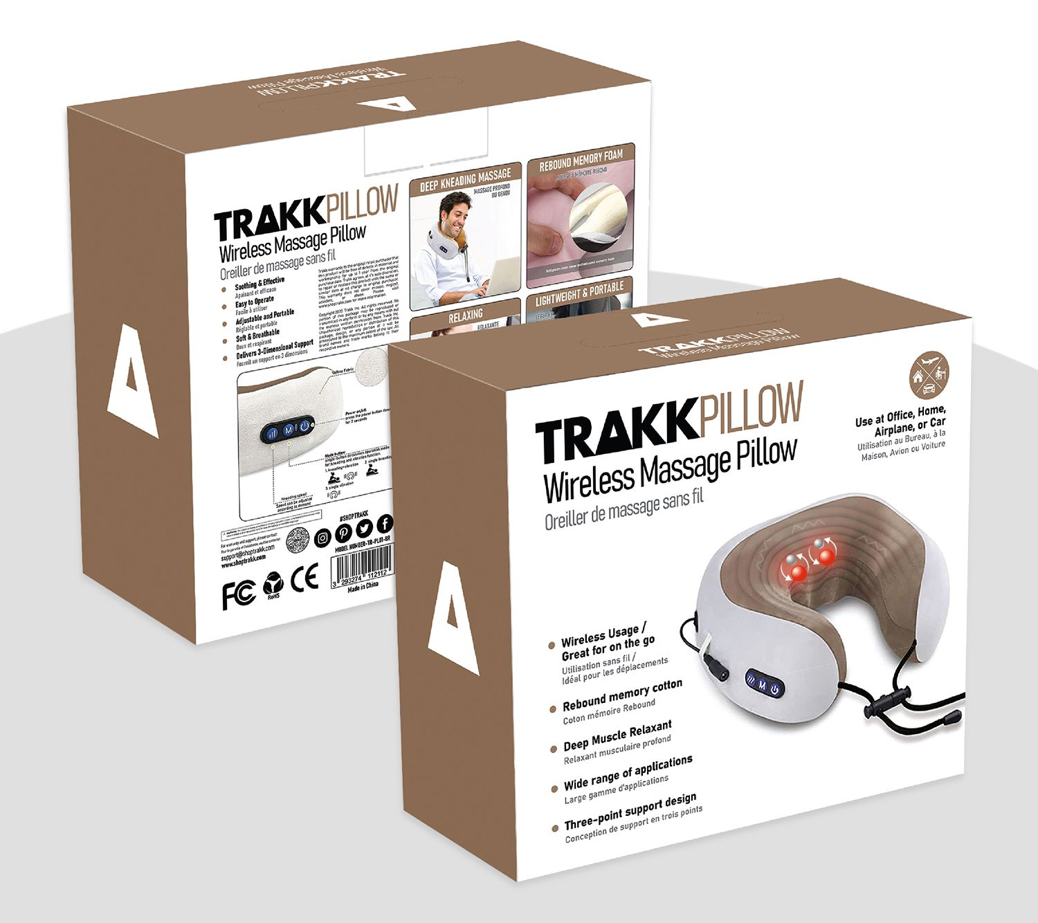 TRAKK Wireless Neck Massage Pillow