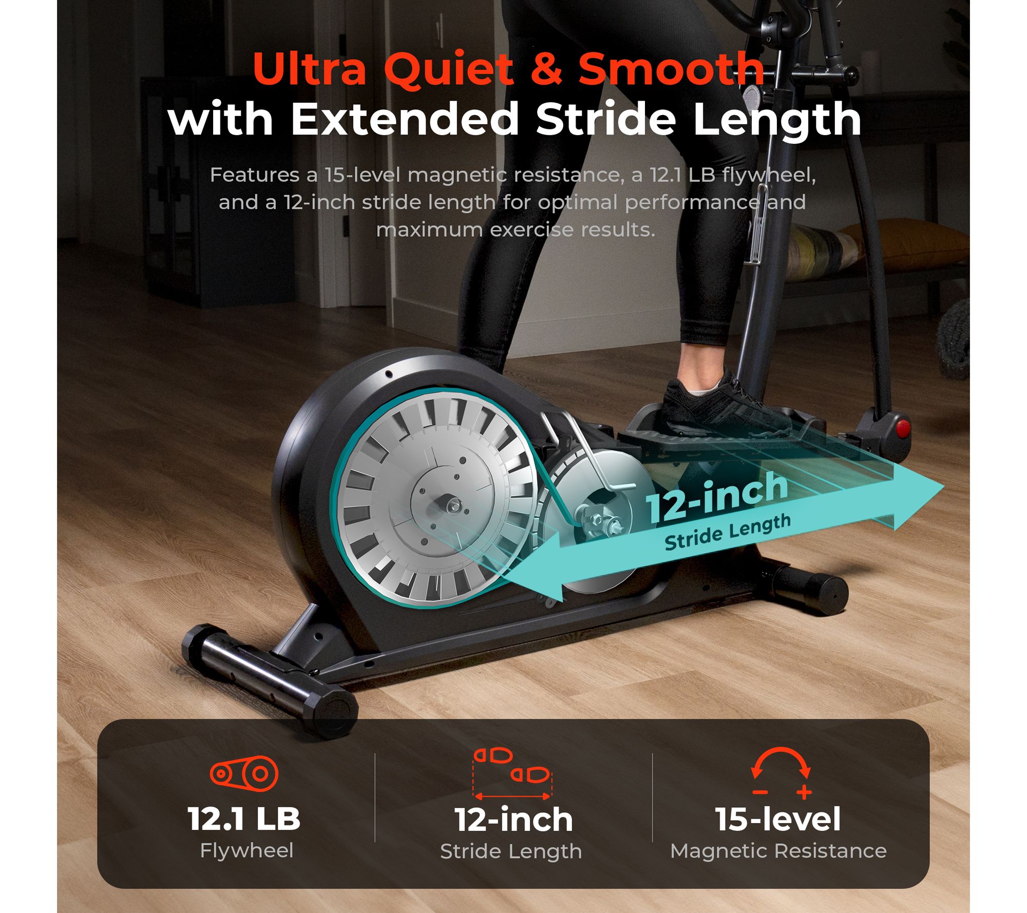 Sunny Pro Smart Magnetic Elliptical Trainer