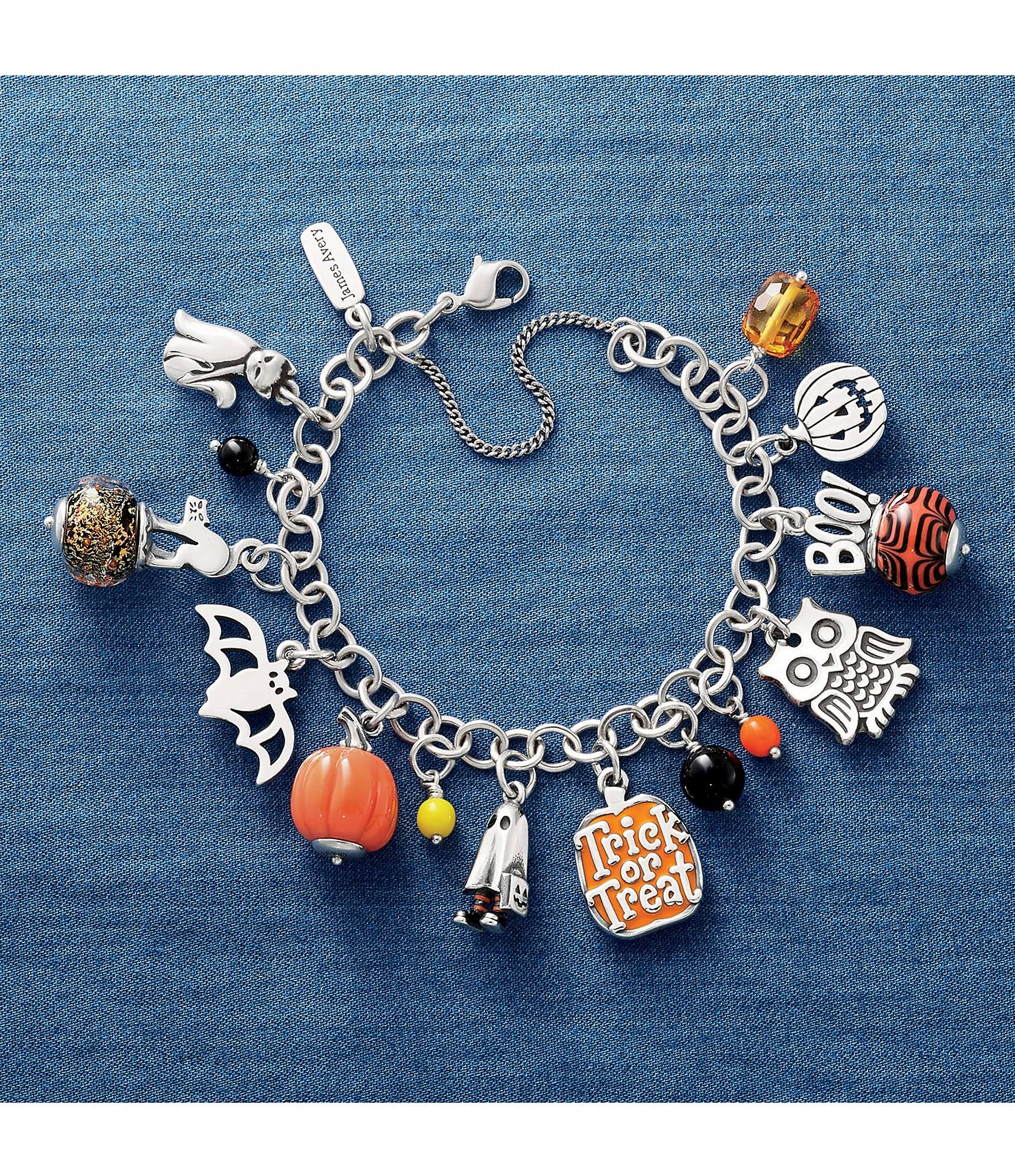 James Avery Forged Sterling Silver Link Charm Bracelet - S