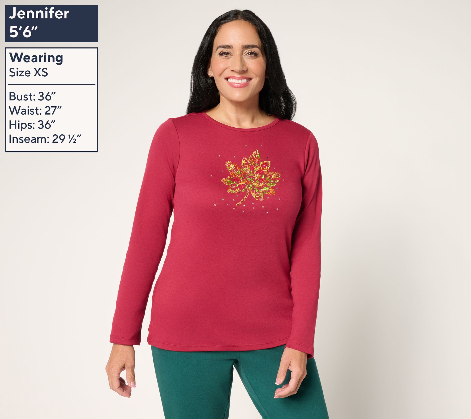 Quaker Factory Stitch in Time Fall Fauna Long Sleeve Top