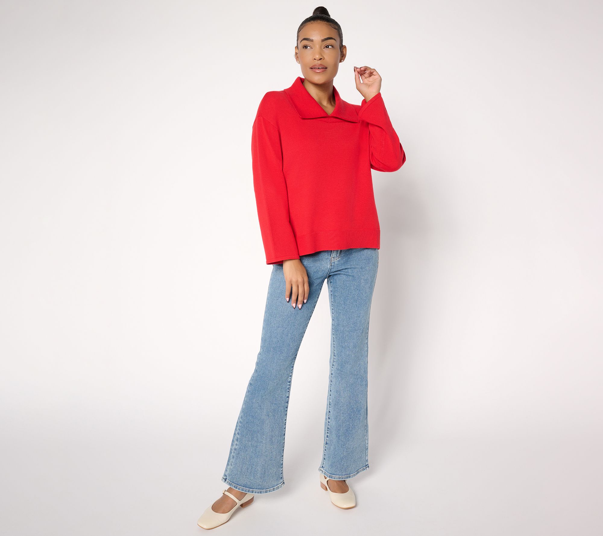 Me by Jennie Garth Miles Hi-Low Sweater