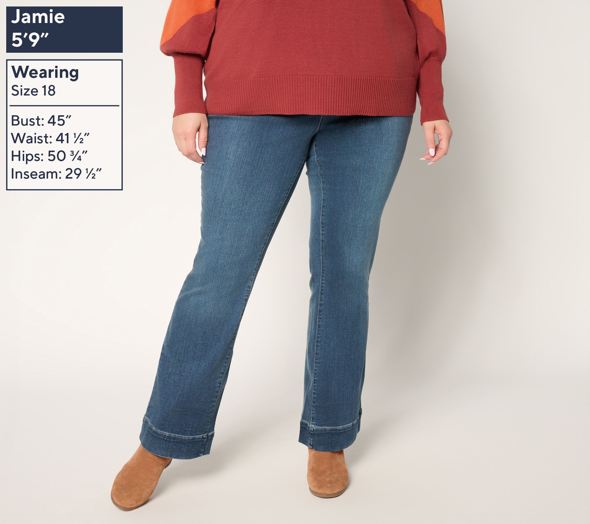 Belle by Kim Gravel Petite TripleLuxe Denim Boot Cut Jean