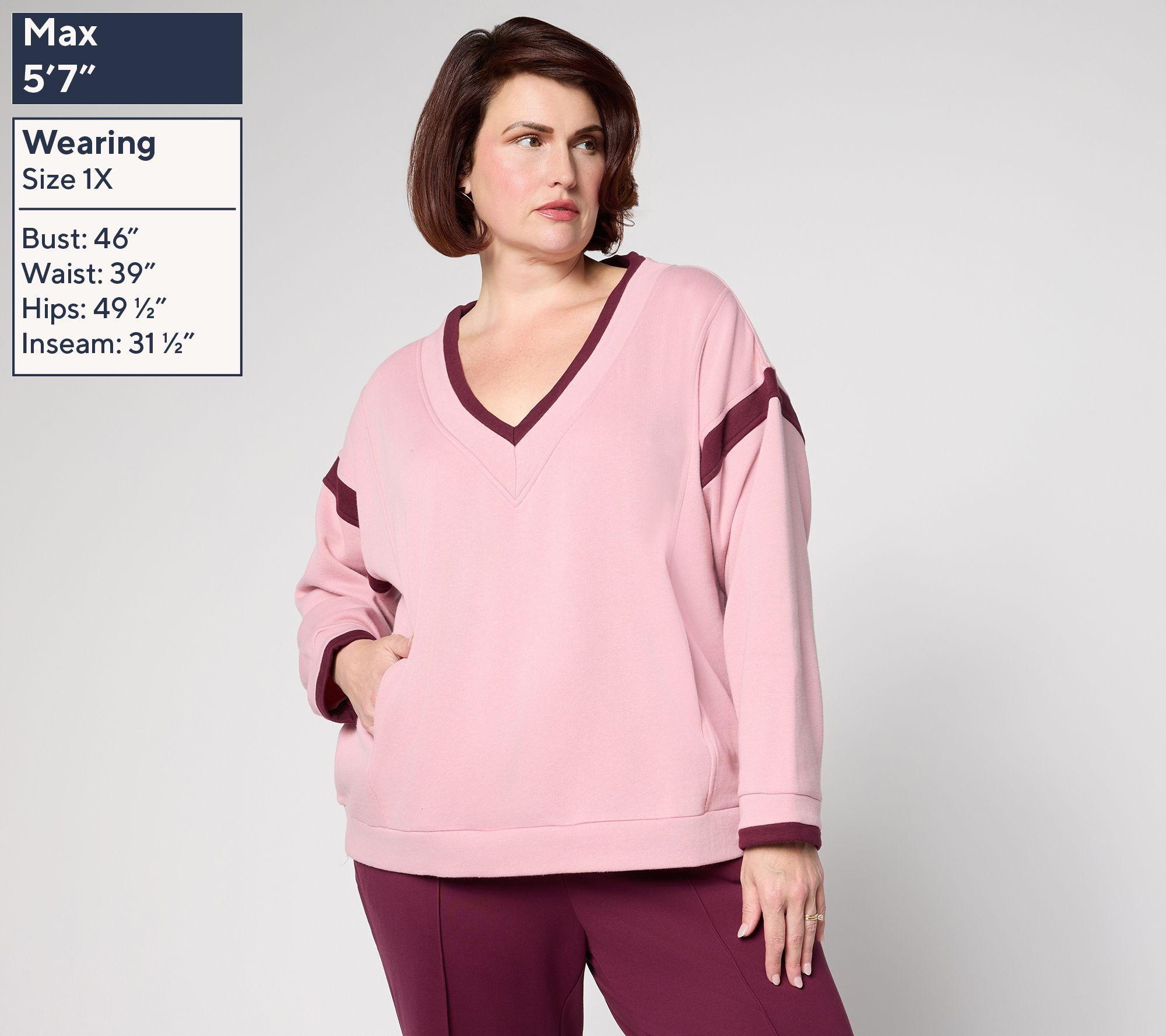 RM Studio x Rebecca Minkoff Varsity V-Neck Sweatshirt