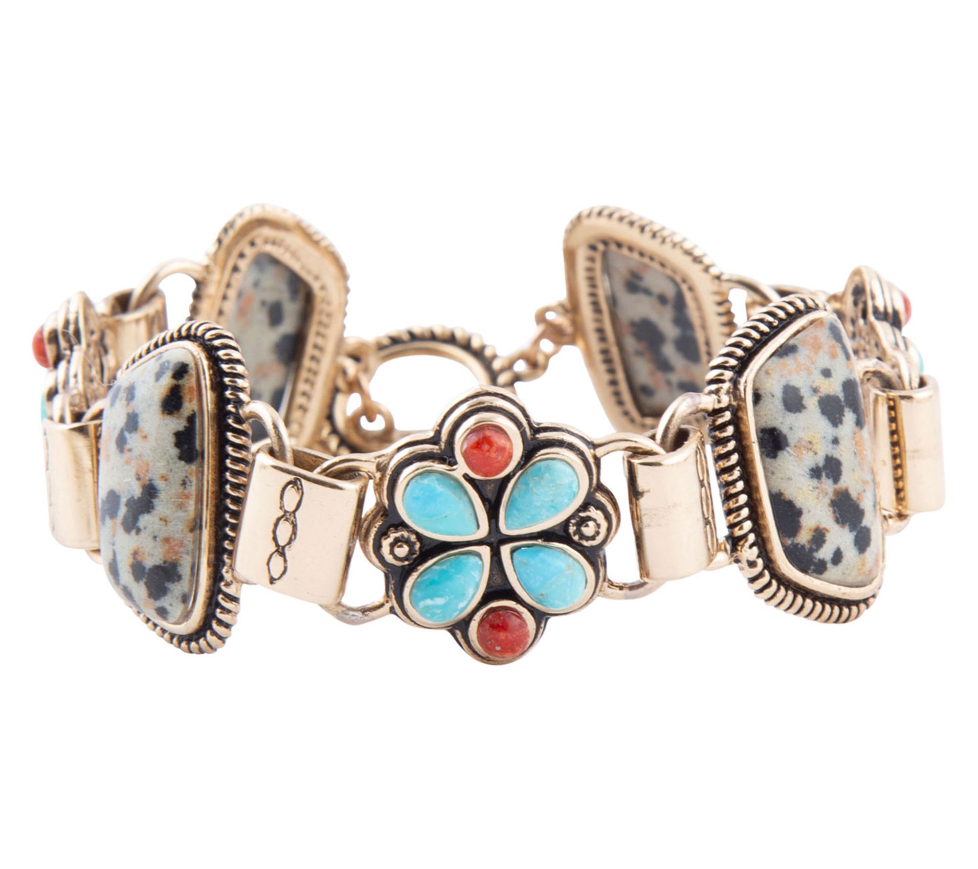 Barse Artisan Crafted Bronze Legacy Multi-Gemstone Bracelet
