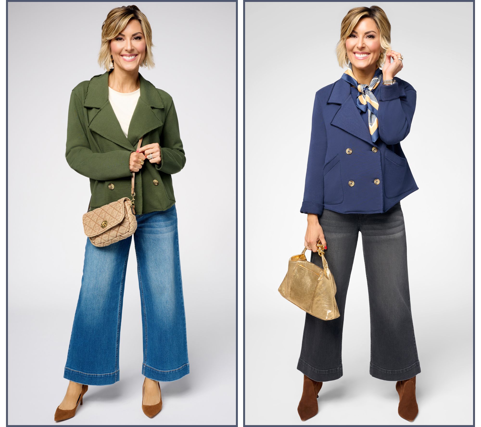 Studio Park x Amy Stran Double Breasted French Terry Jacket