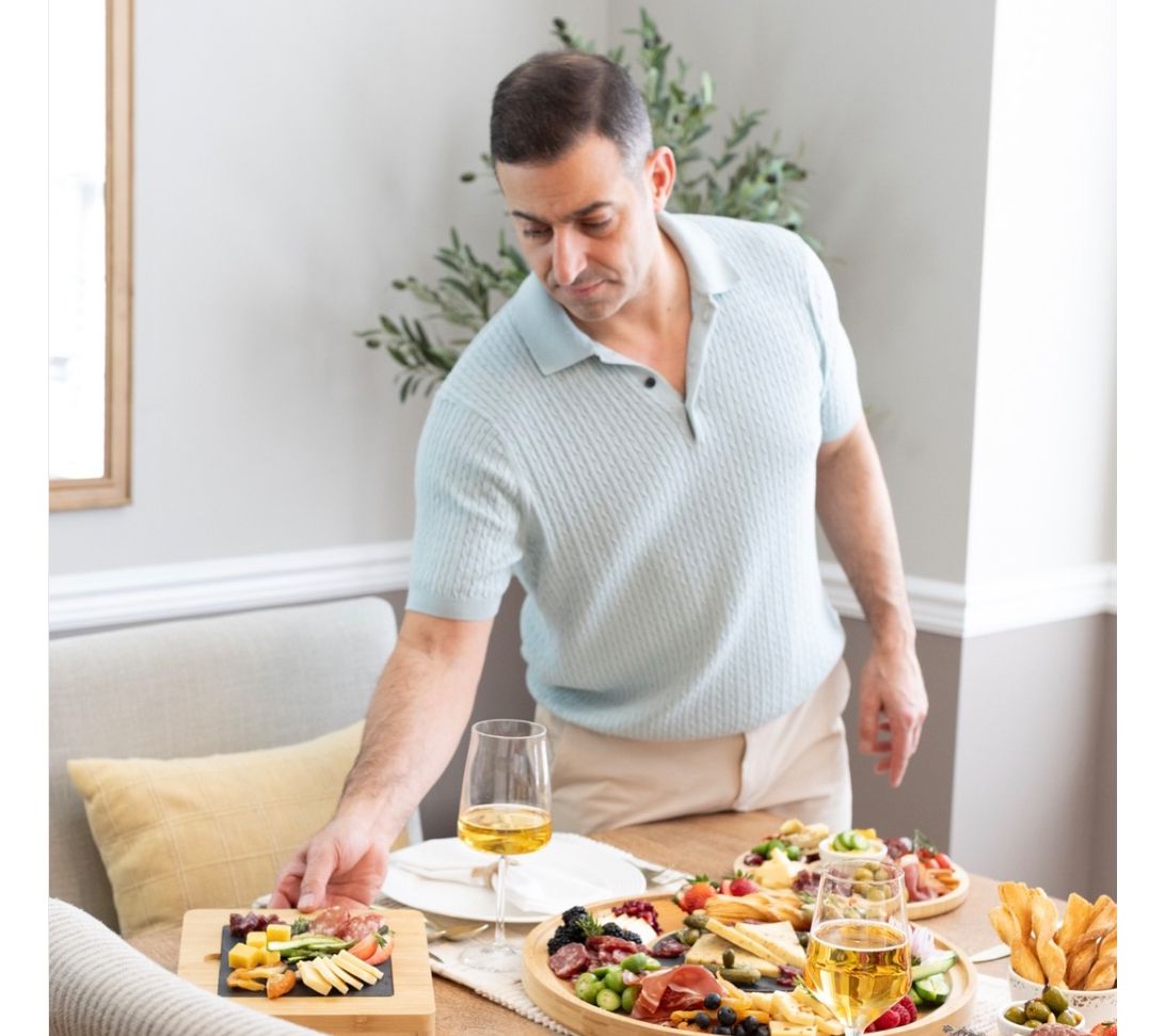 Sergio's Acacia Wood 6-Piece Salami & Cheese Set