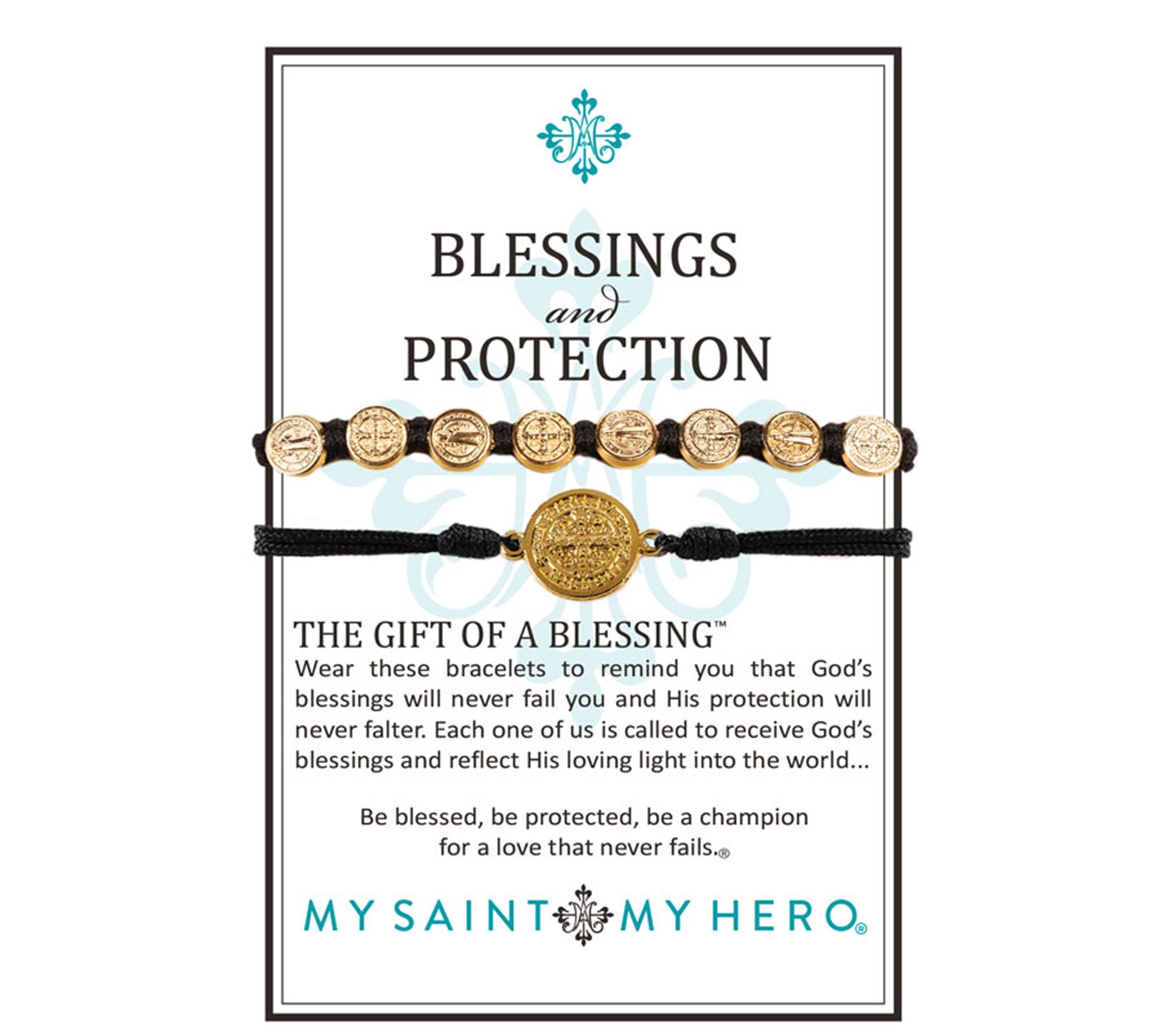 My Saint My Hero Blessing Goldtone Bracelet Set