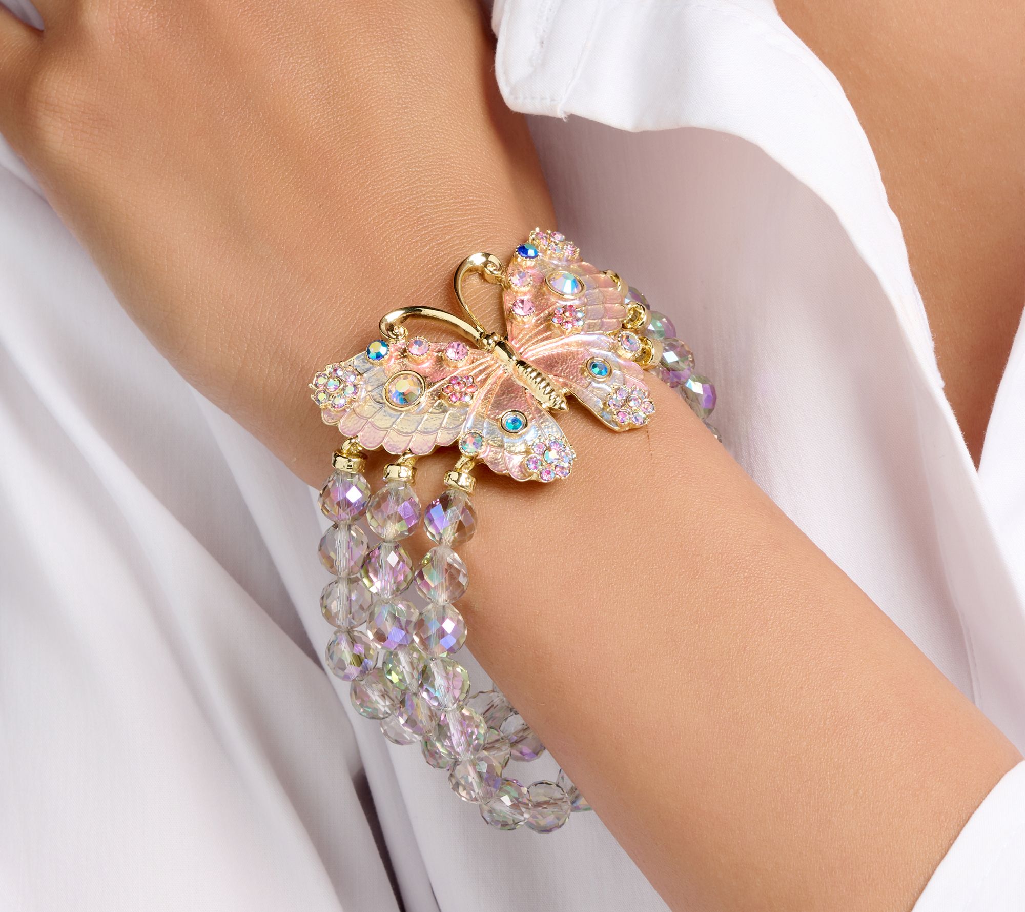 Kirks Folly Fantasia Butterfly Stretch Bracelet