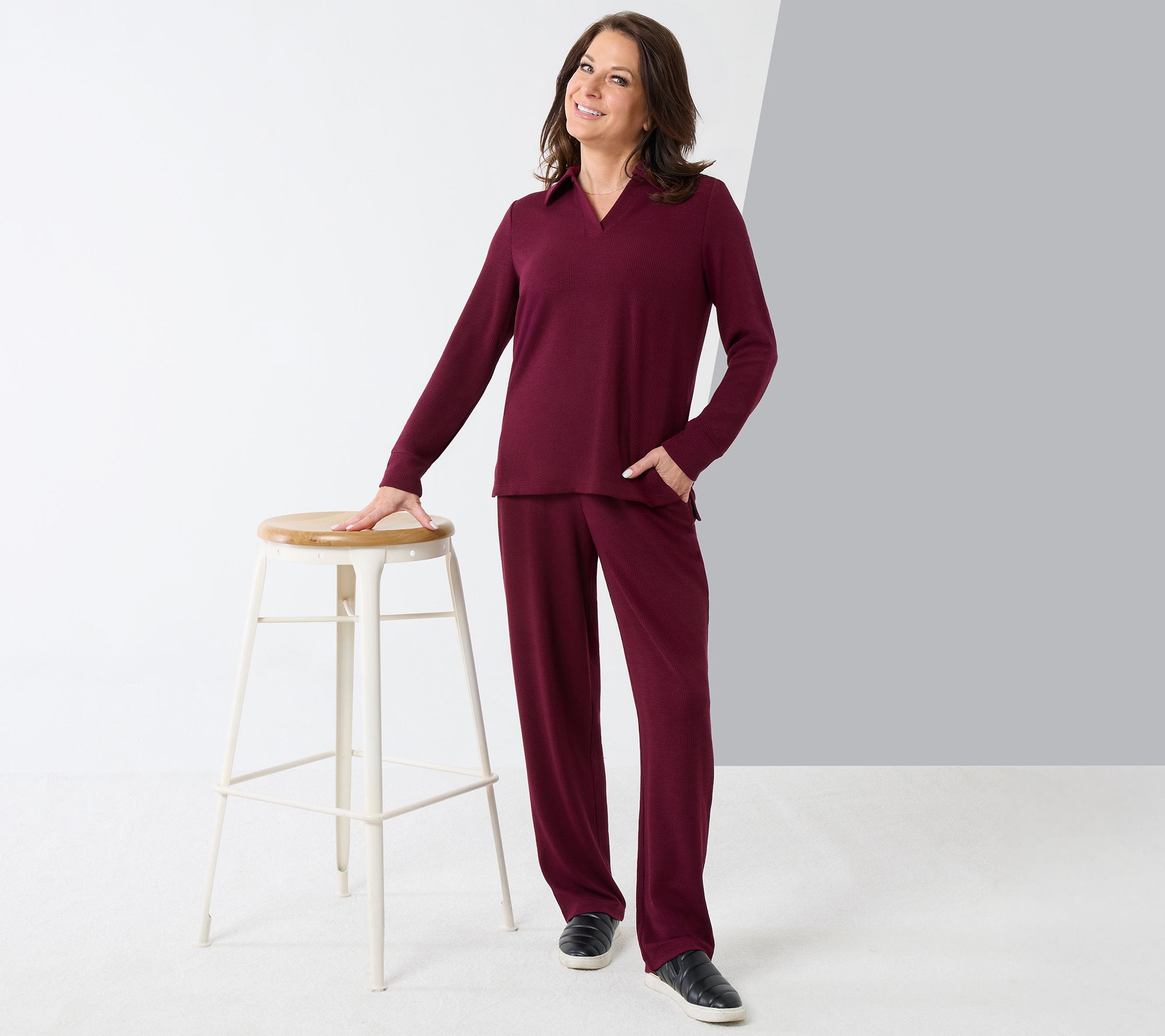 Cuddl Duds Regular Soft Rib Lounge Set