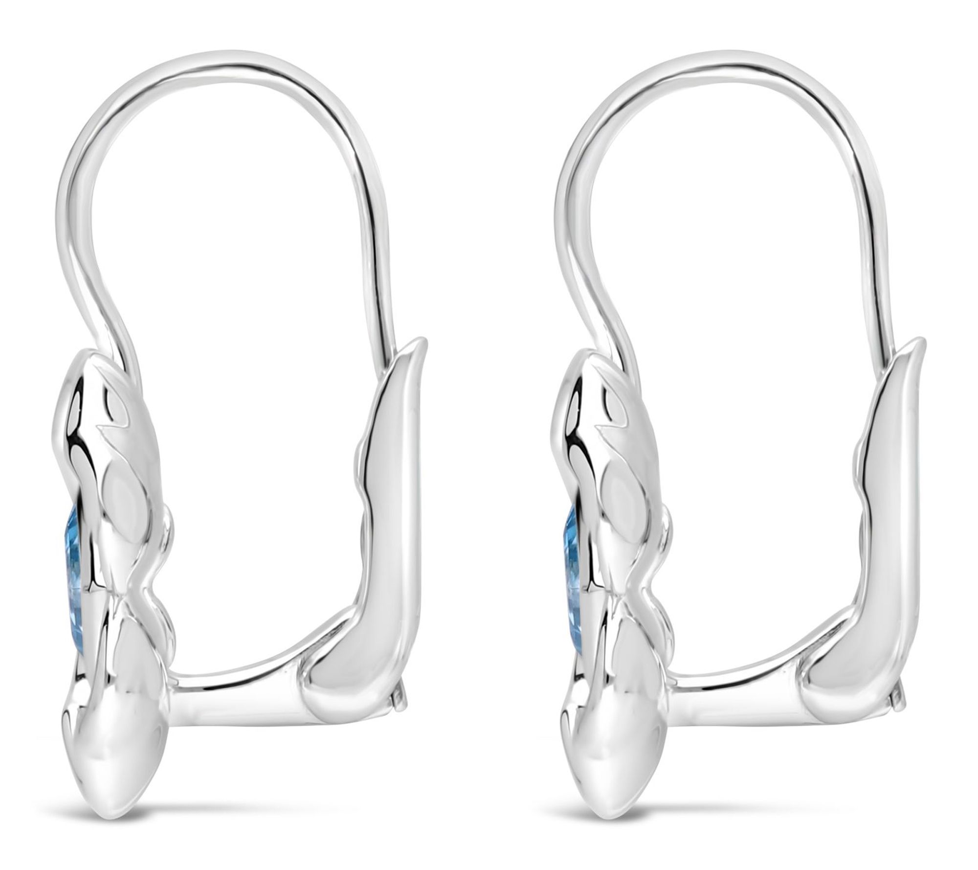 Margo Manhattan Sterling Silver Blue Topaz Chloe Earrings