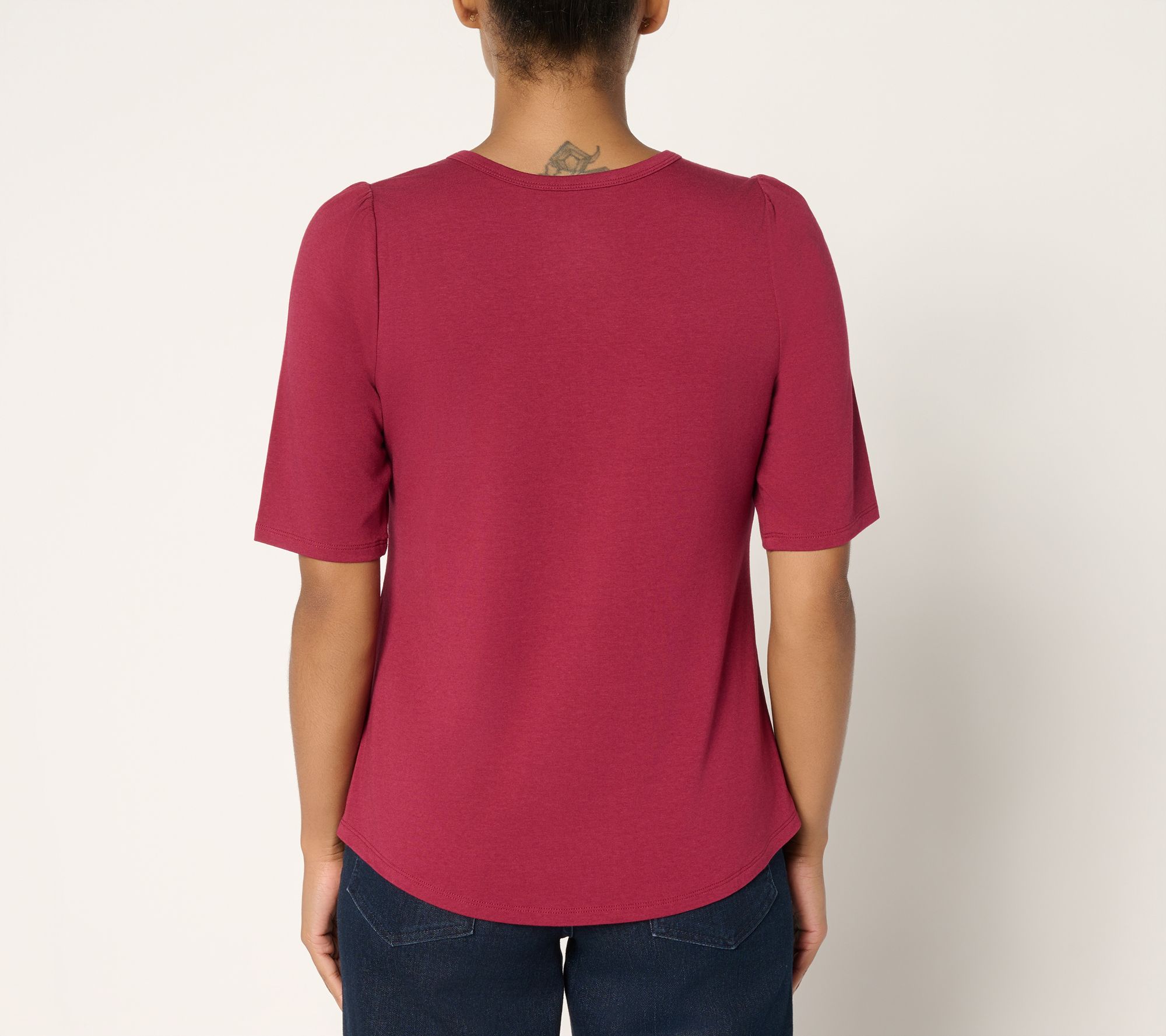 Ree by The Pioneer Woman Essentials Elbow Sleeve Top