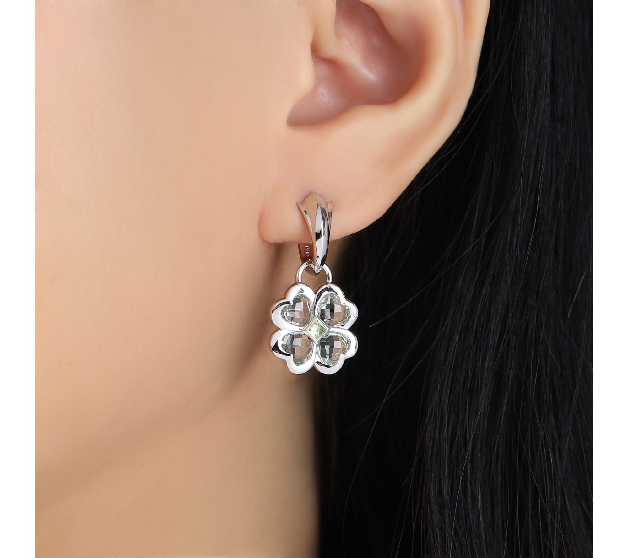 Margo Manhattan Sterling Green Mint Lucky in Love Earrings