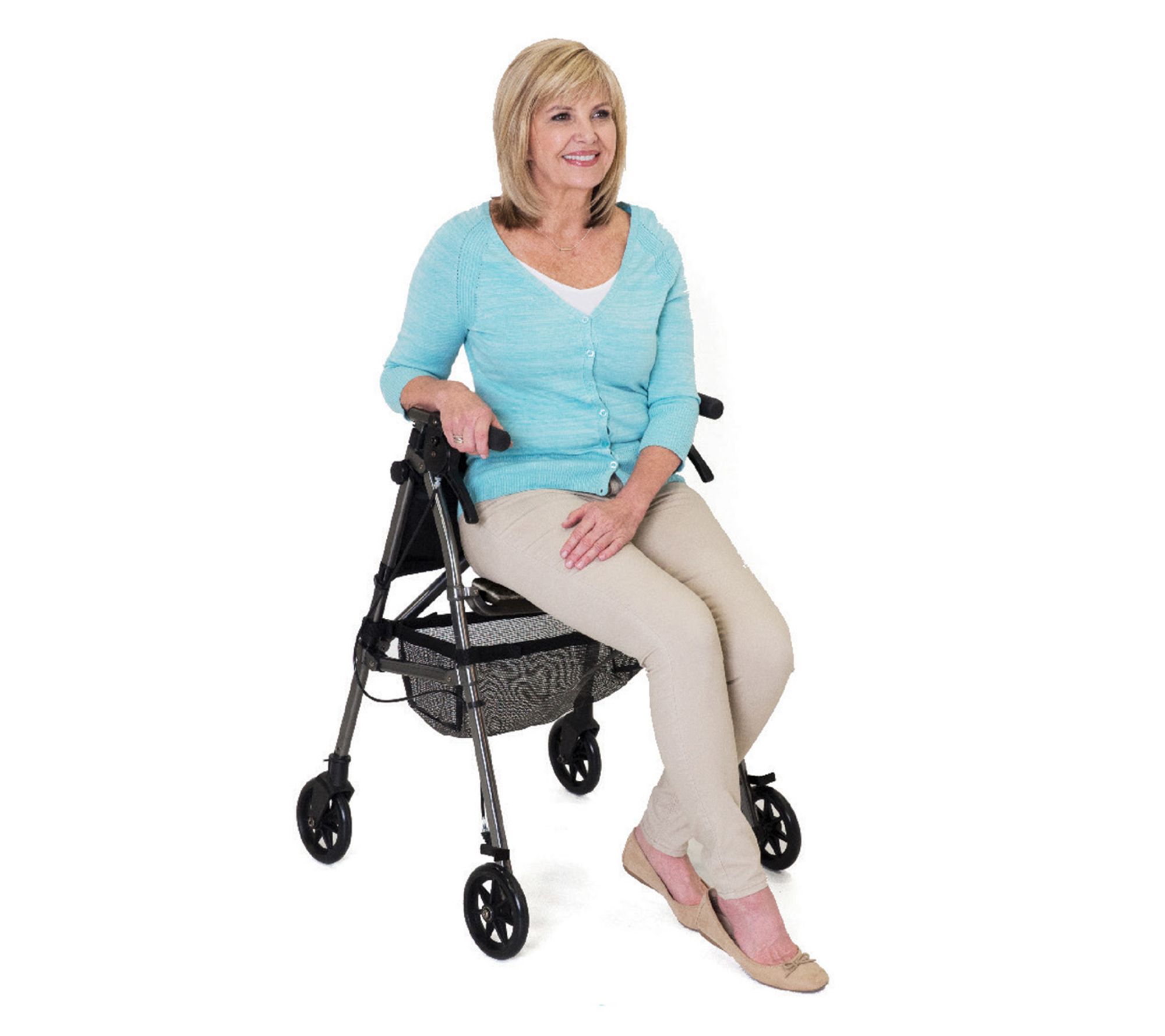 Stander EZ Fold-N-Go Ultra Light Rollator with Accessories