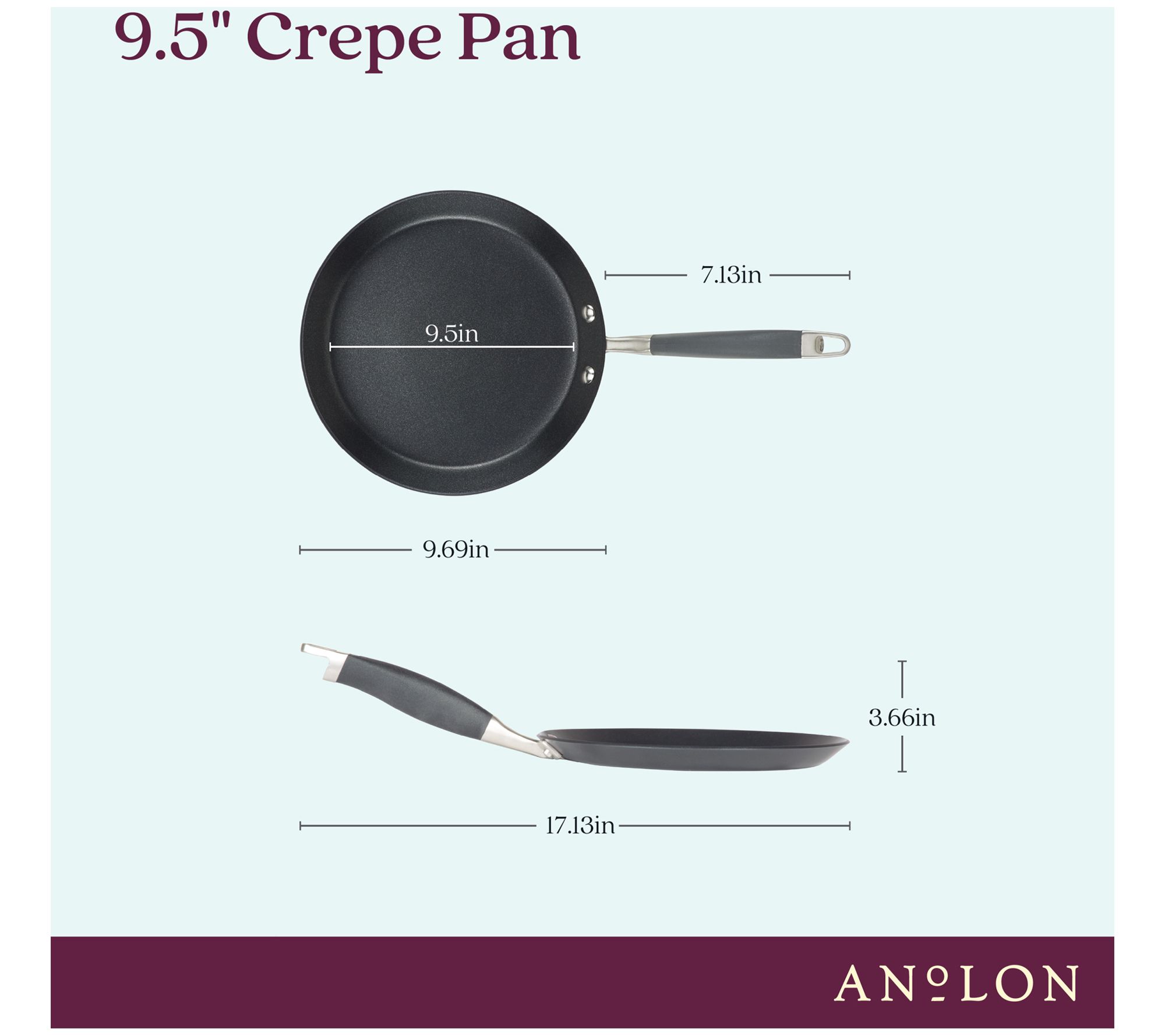 Anolon Advanced Home Hard-Anodized Nonstick Crepe Pan 9.5