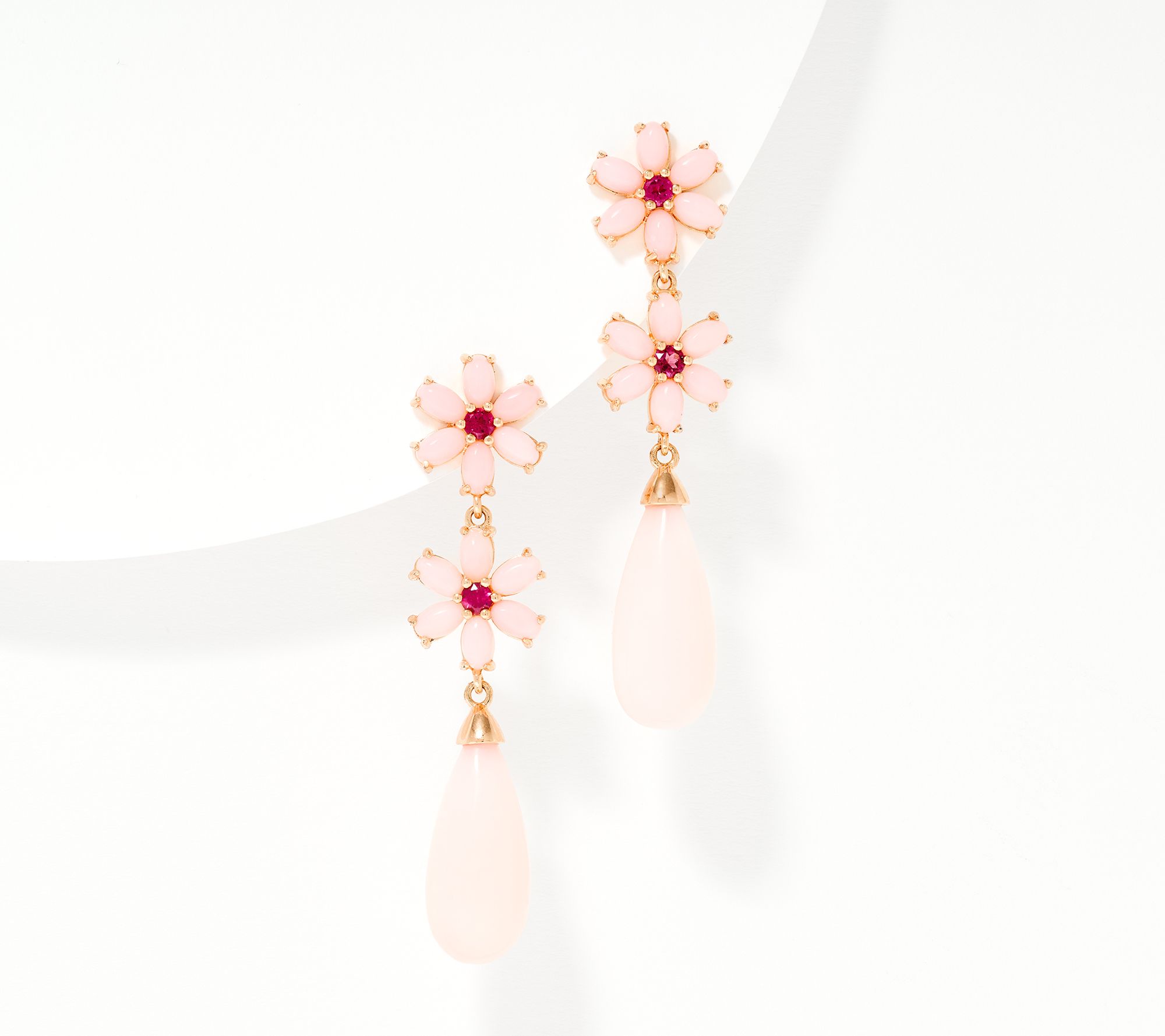 JEN by Jennifer Miller Broilette Pink Opal Earrings, Sterling Silver