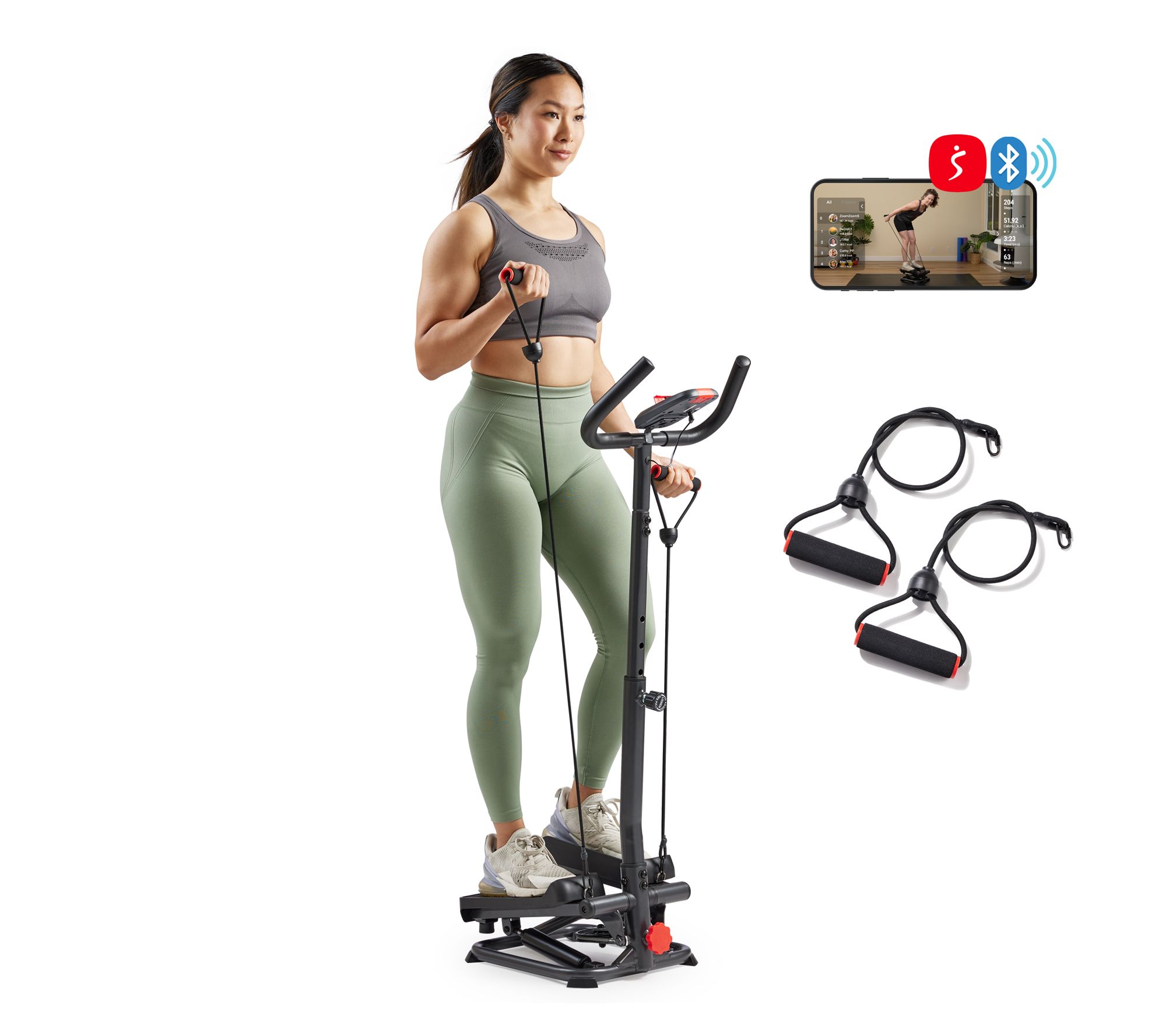 Sunny Premier Smart Stair Stepper w Handle & Bands