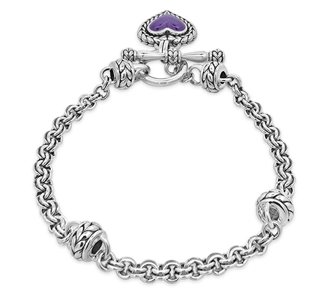 Tiffany Kay Studio Sterling Lavender Jade HeartBracelet