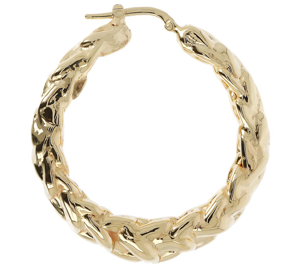 Italian Gold Graduated Round Hoop Earrings, 14K