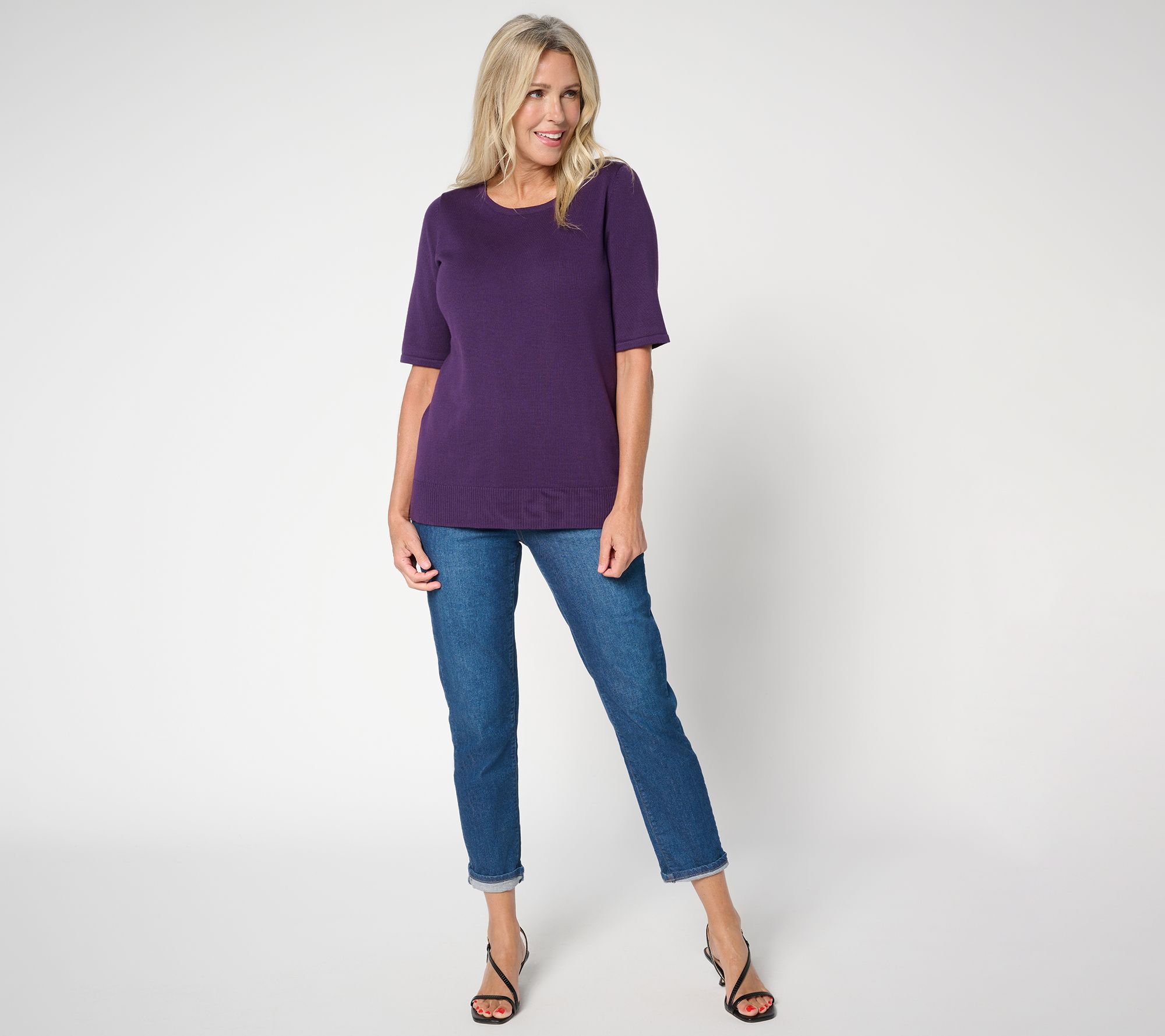 Brandis Dress Out Loud Elbow Sleeve Sweater Shell