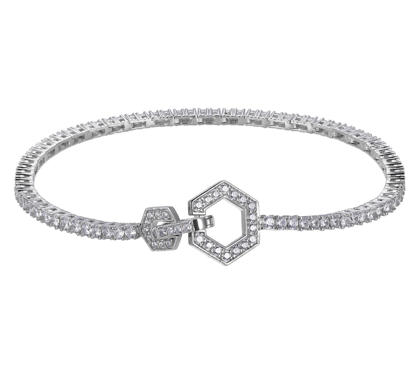 Sterling Silver 2.30 cttw Moissanite Tennis Bracelet