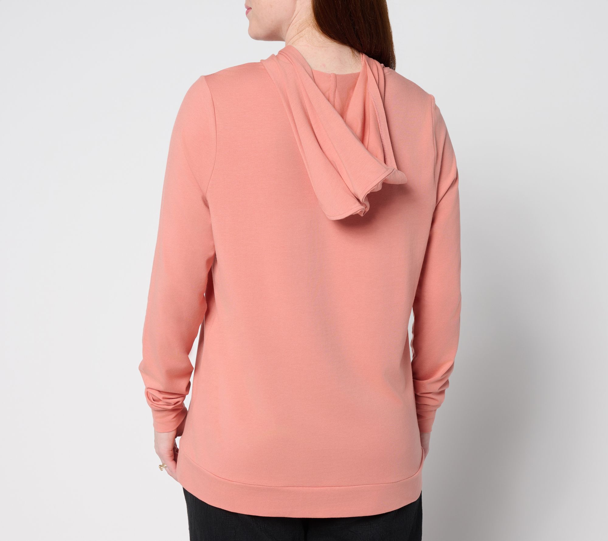 AnyBody Cozy Knit Jersey Message Hoodie